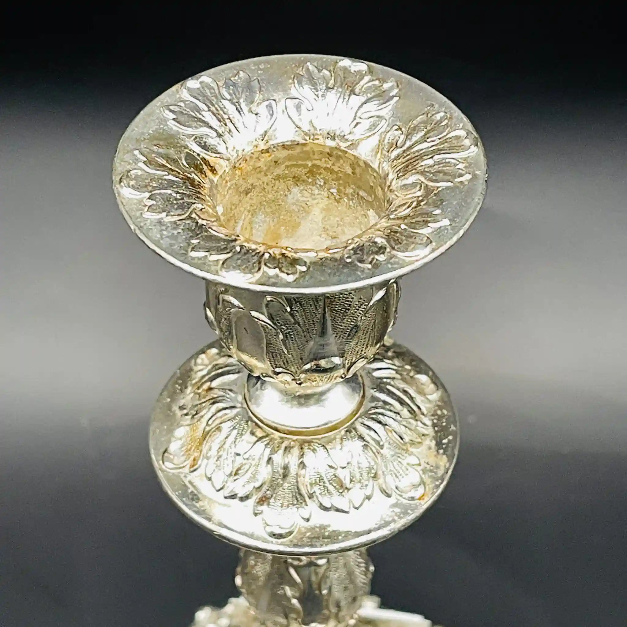 【リユース】 燭台(キャンドルホルダー) / シルバーメッキ / 日本