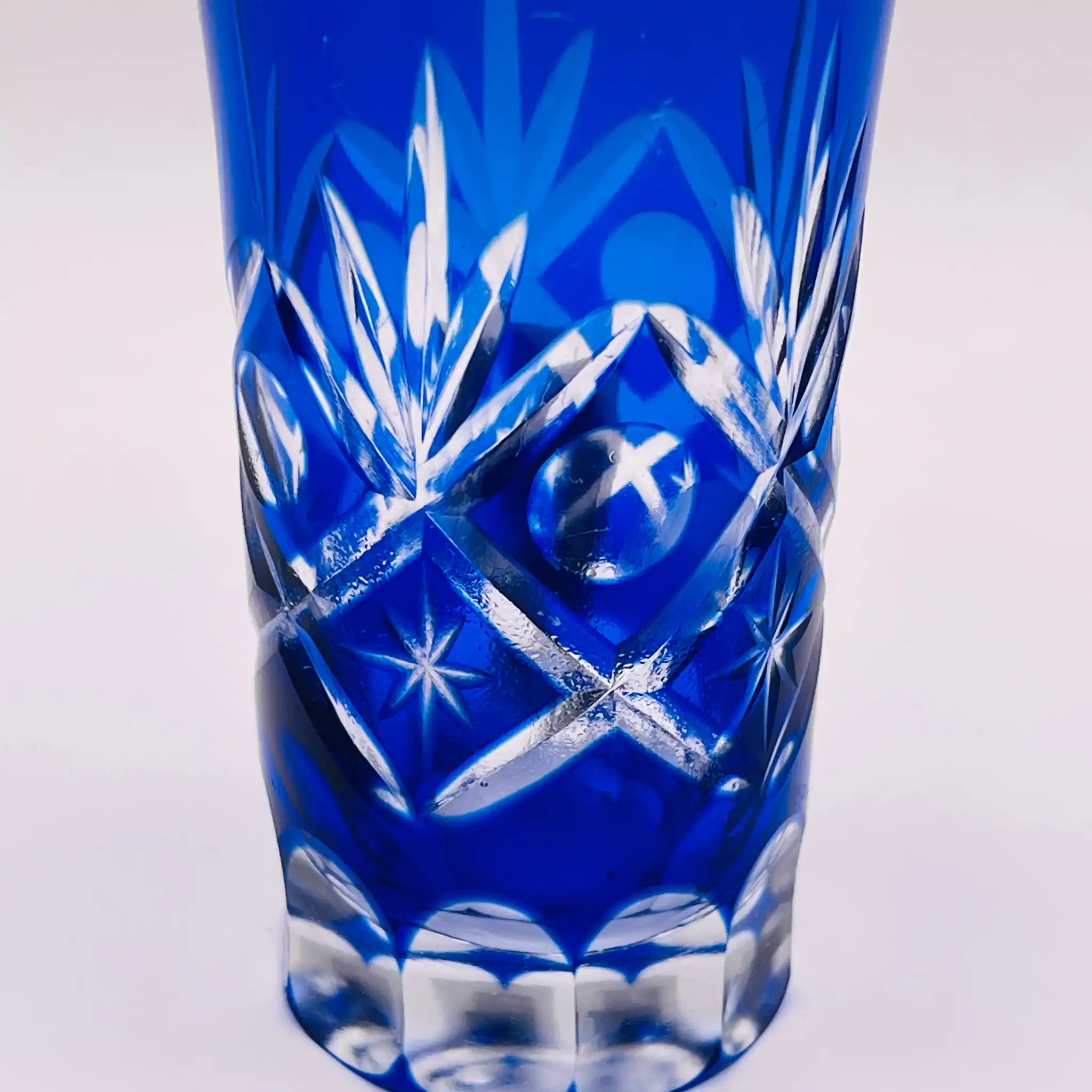 【リユース】 切子ガラス 一口ビール 5P