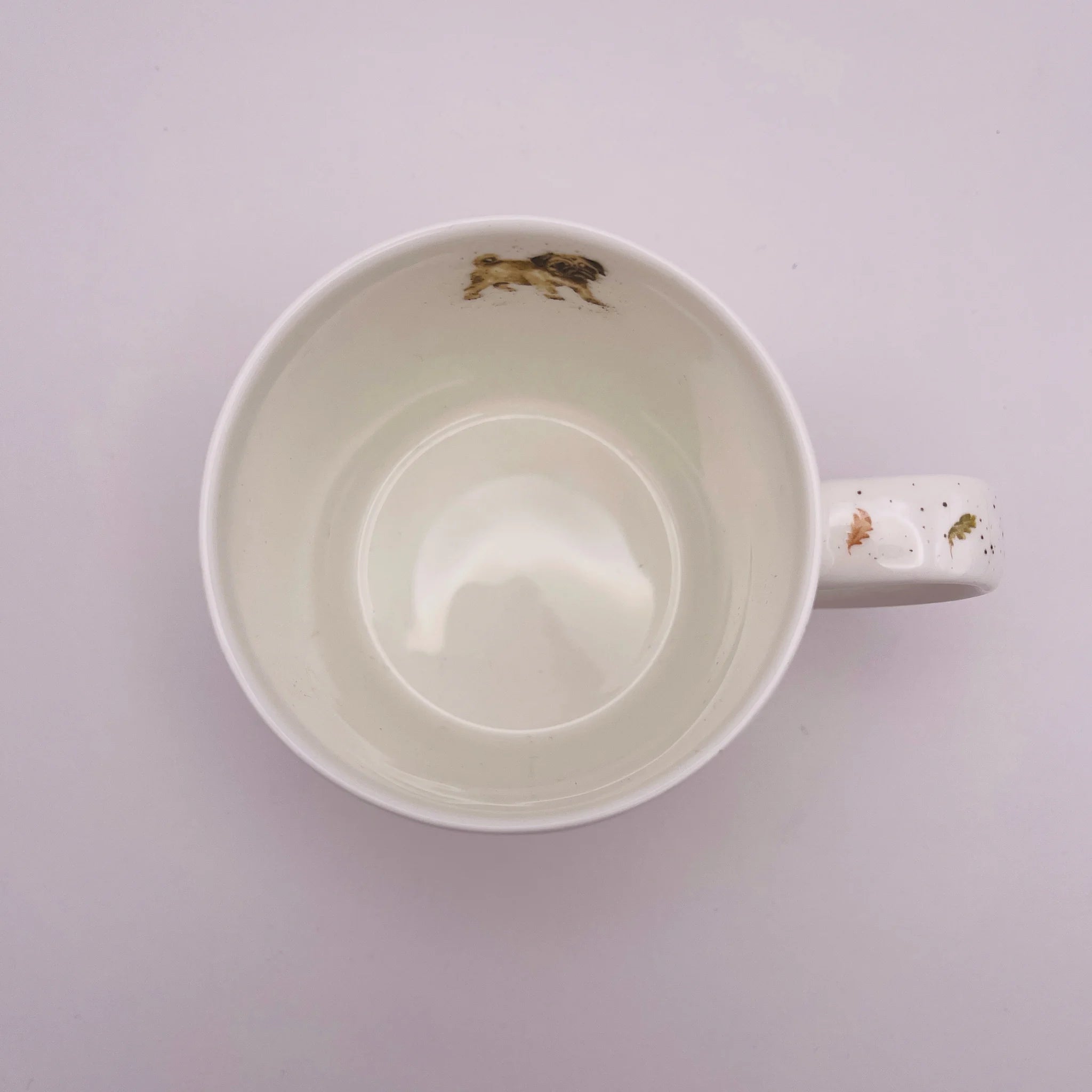 【リユース】 マグカップ＆コースター / Royal Worcester(ロイヤルウースター) / Wrendale(レンデール) PUG LOVE MUG / Bone China / 未使用,箱あり / 箱付き