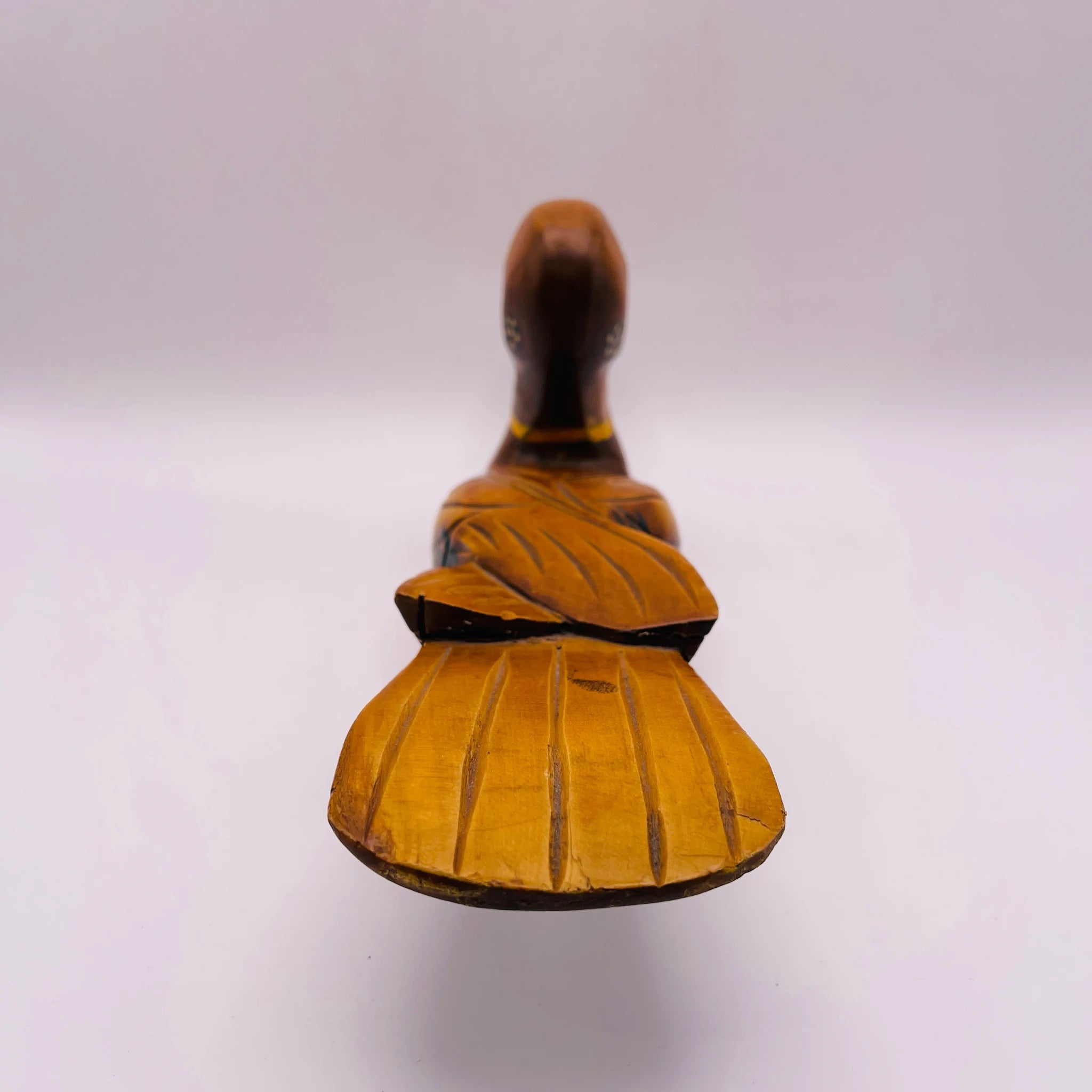 【リユース】 オブジェ 鴨 / 銀杏木藝 / 銀杏(イチョウ)材 / 黄褐色