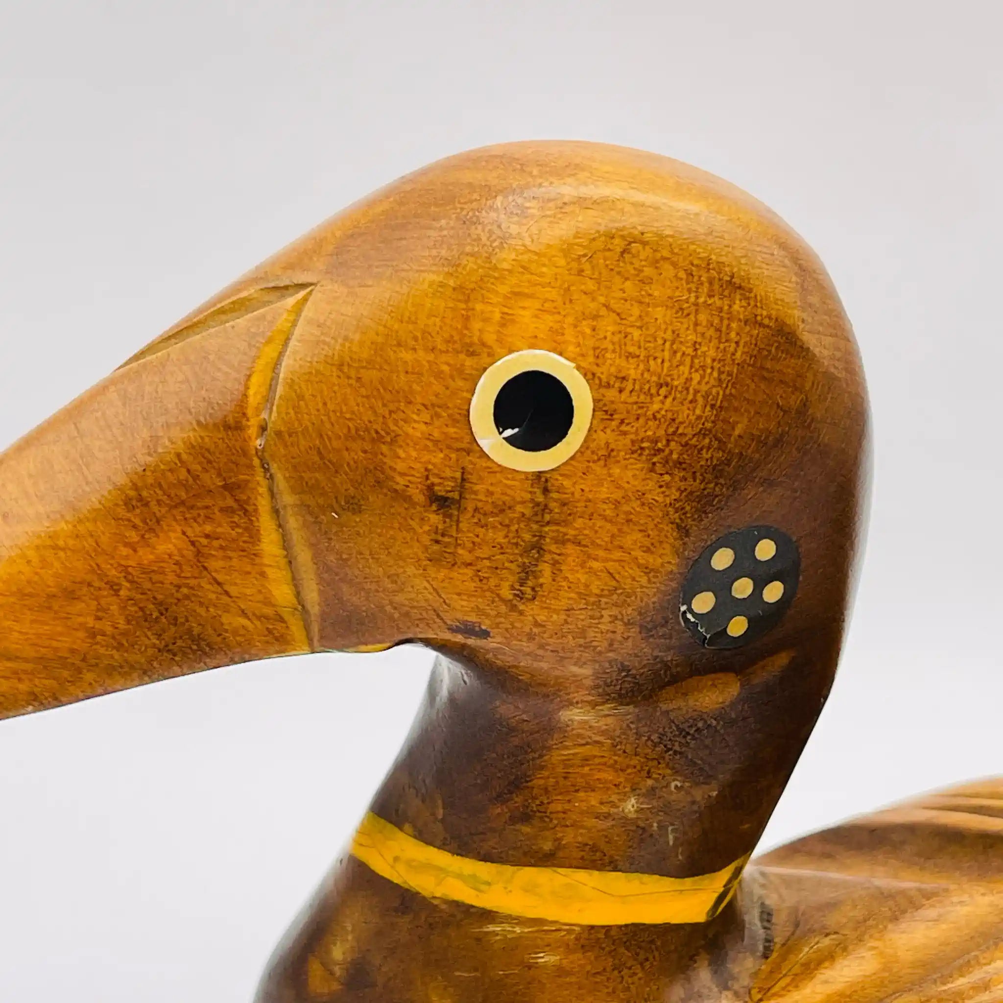 【リユース】 オブジェ 鴨 / 銀杏木藝 / 銀杏(イチョウ)材 / 黄褐色