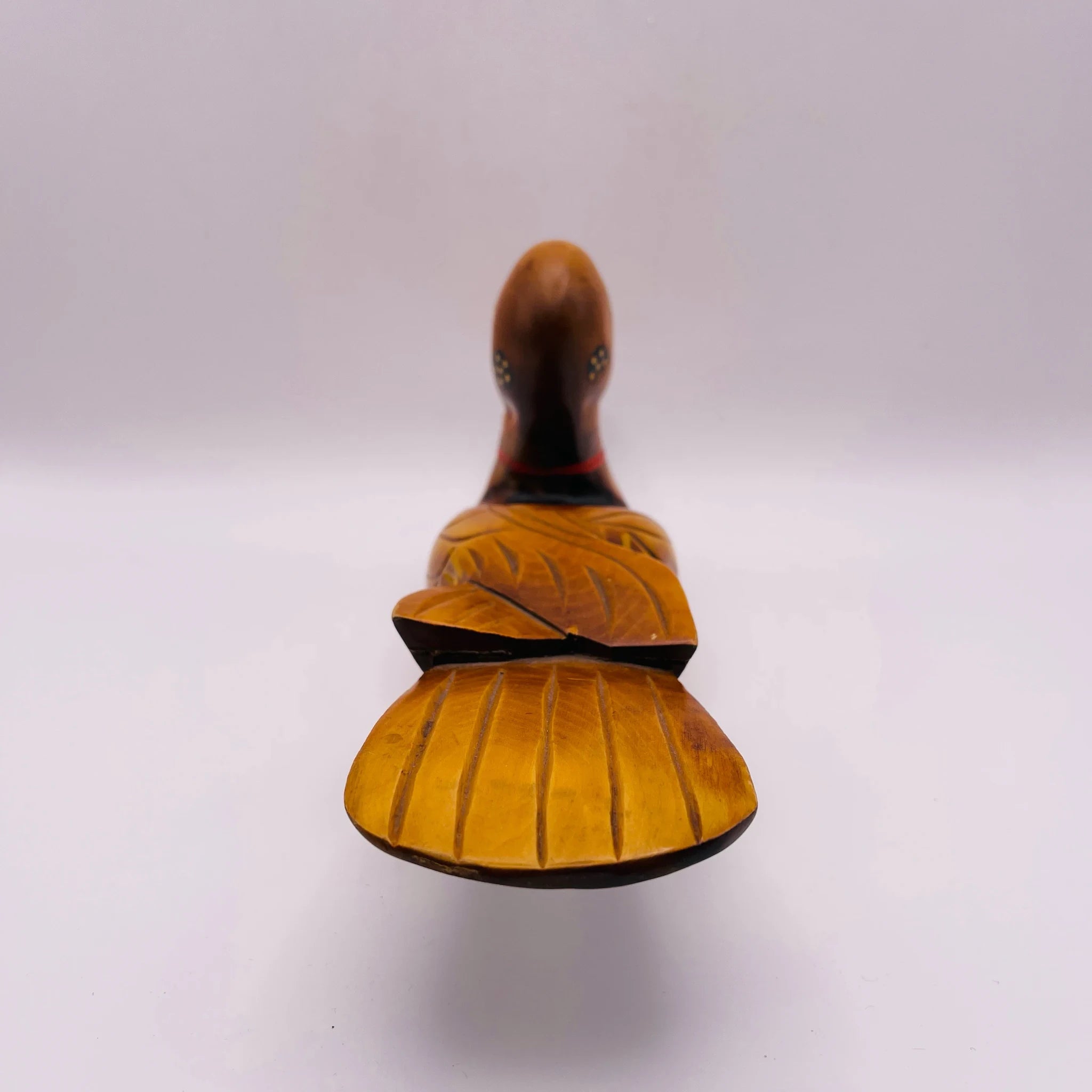 【リユース】 オブジェ 鴨 / 銀杏木藝 / 銀杏(イチョウ)材 / 黄褐色