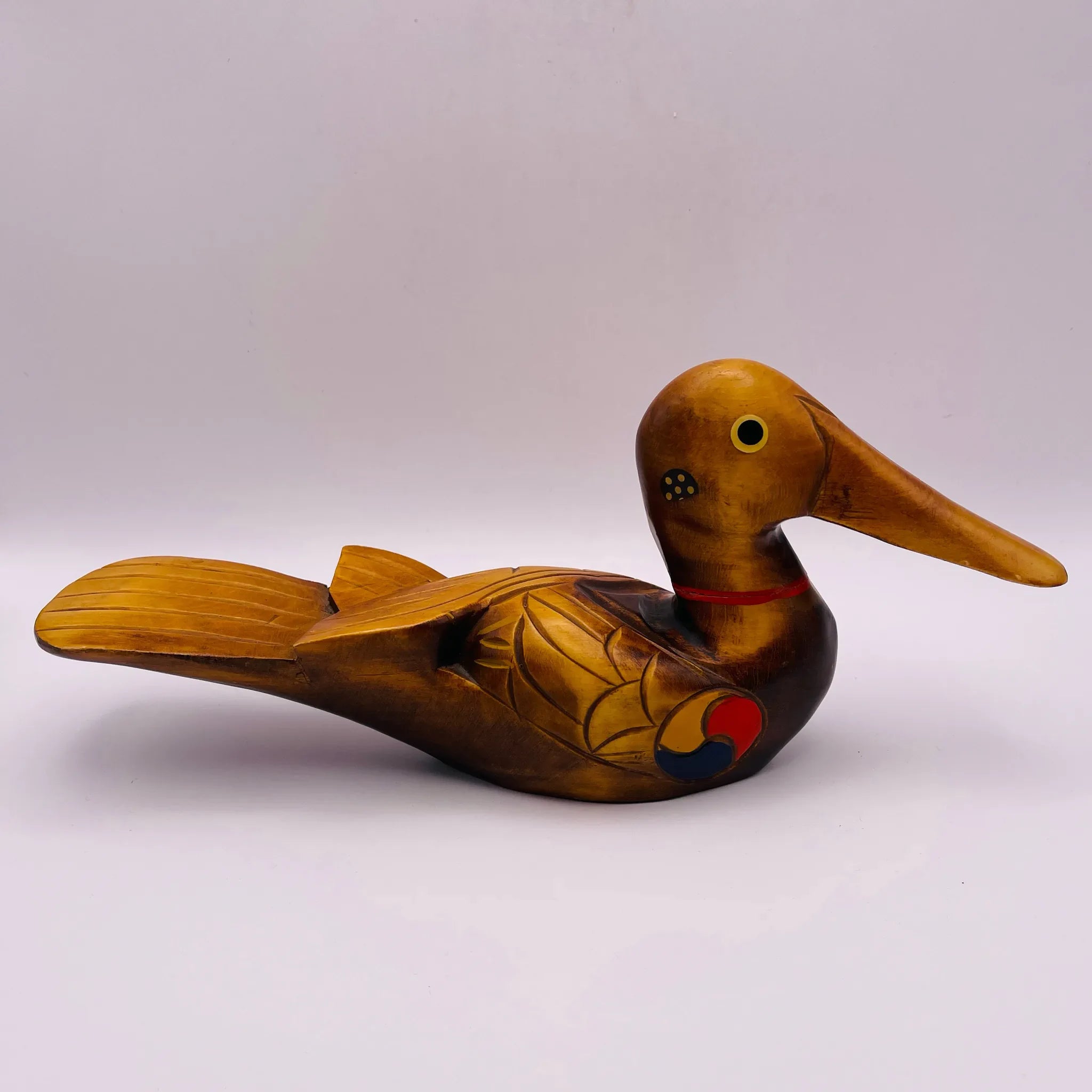 【リユース】 オブジェ 鴨 / 銀杏木藝 / 銀杏(イチョウ)材 / 黄褐色