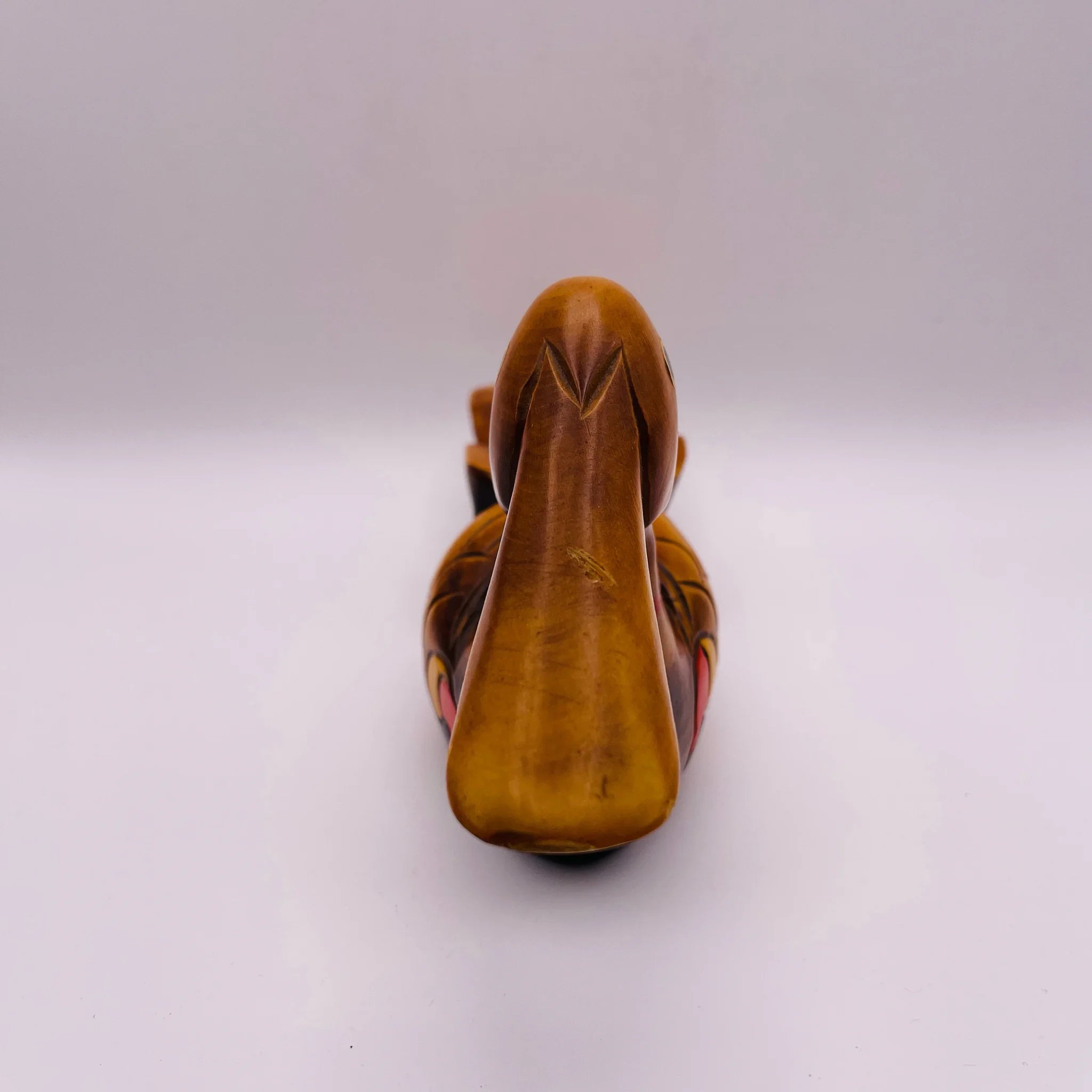 【リユース】 オブジェ 鴨 / 銀杏木藝 / 銀杏(イチョウ)材 / 黄褐色