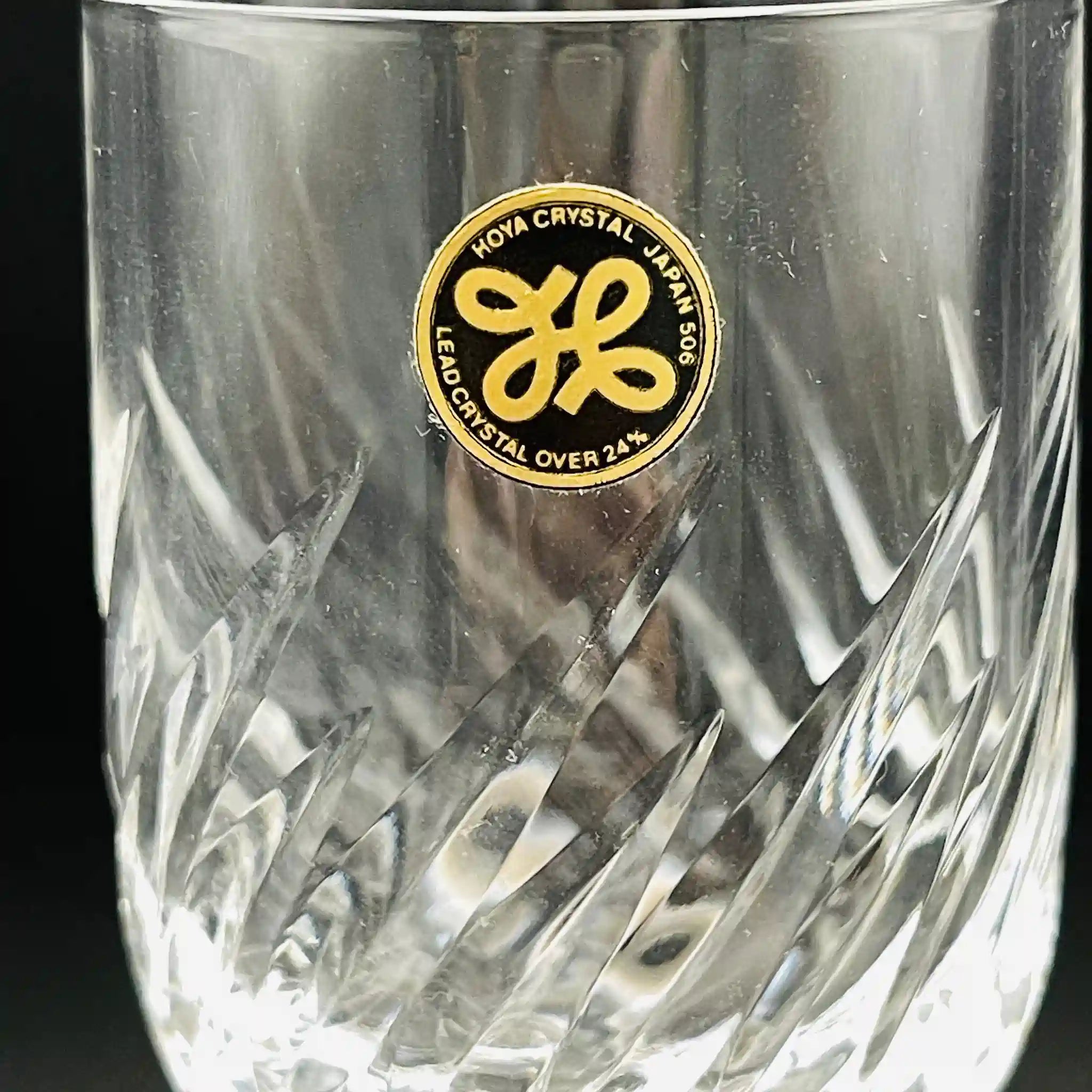 【リユース】 ペアワイングラス / HOYA / 未使用,箱あり / 箱付き