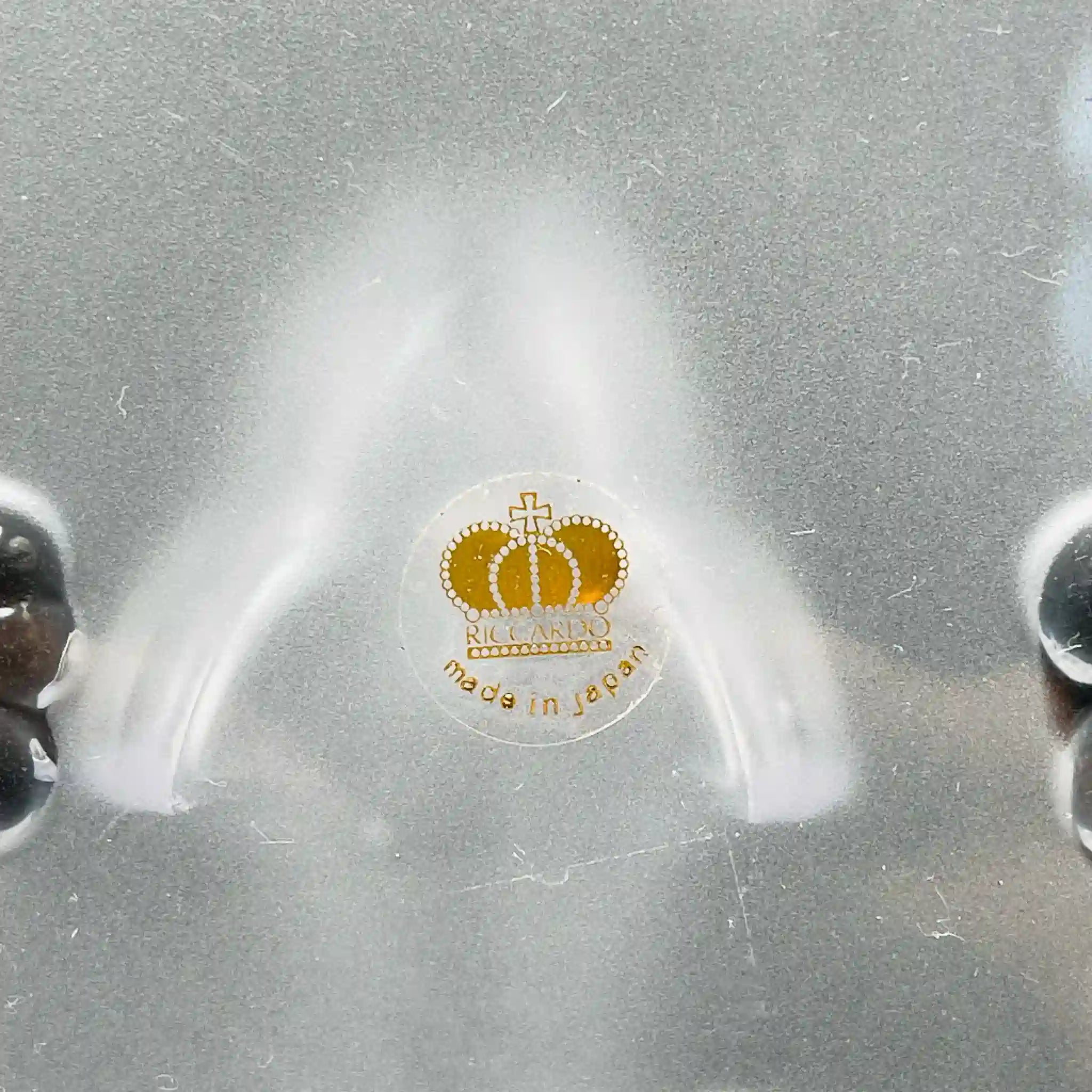 【リユース】 ガラス皿 / SOGA(曽我ガラス) / RICCARDO / 裏陽刻 未使用