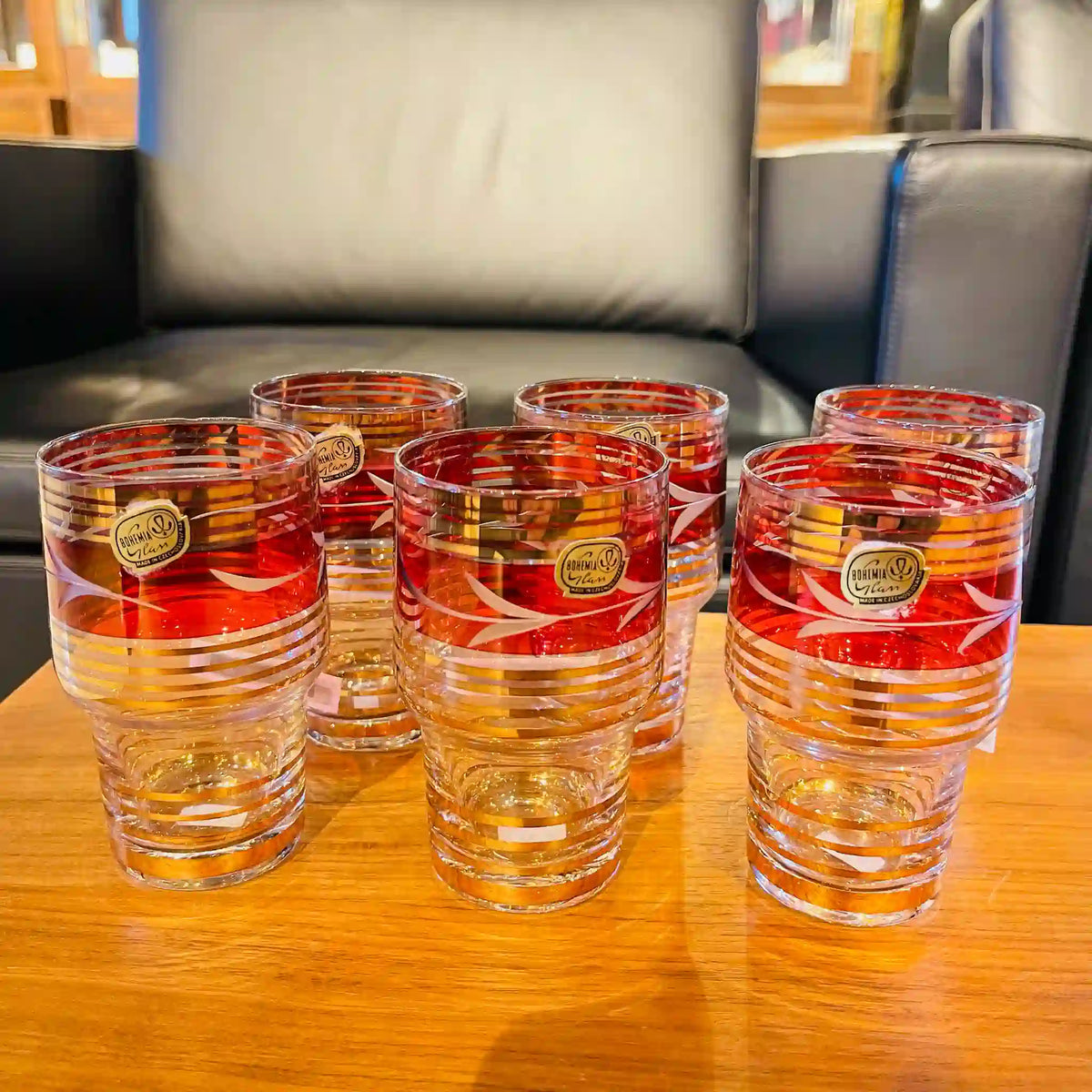 Reused] 6-piece glass set / BOHEMIA Cristal / Czech Republic