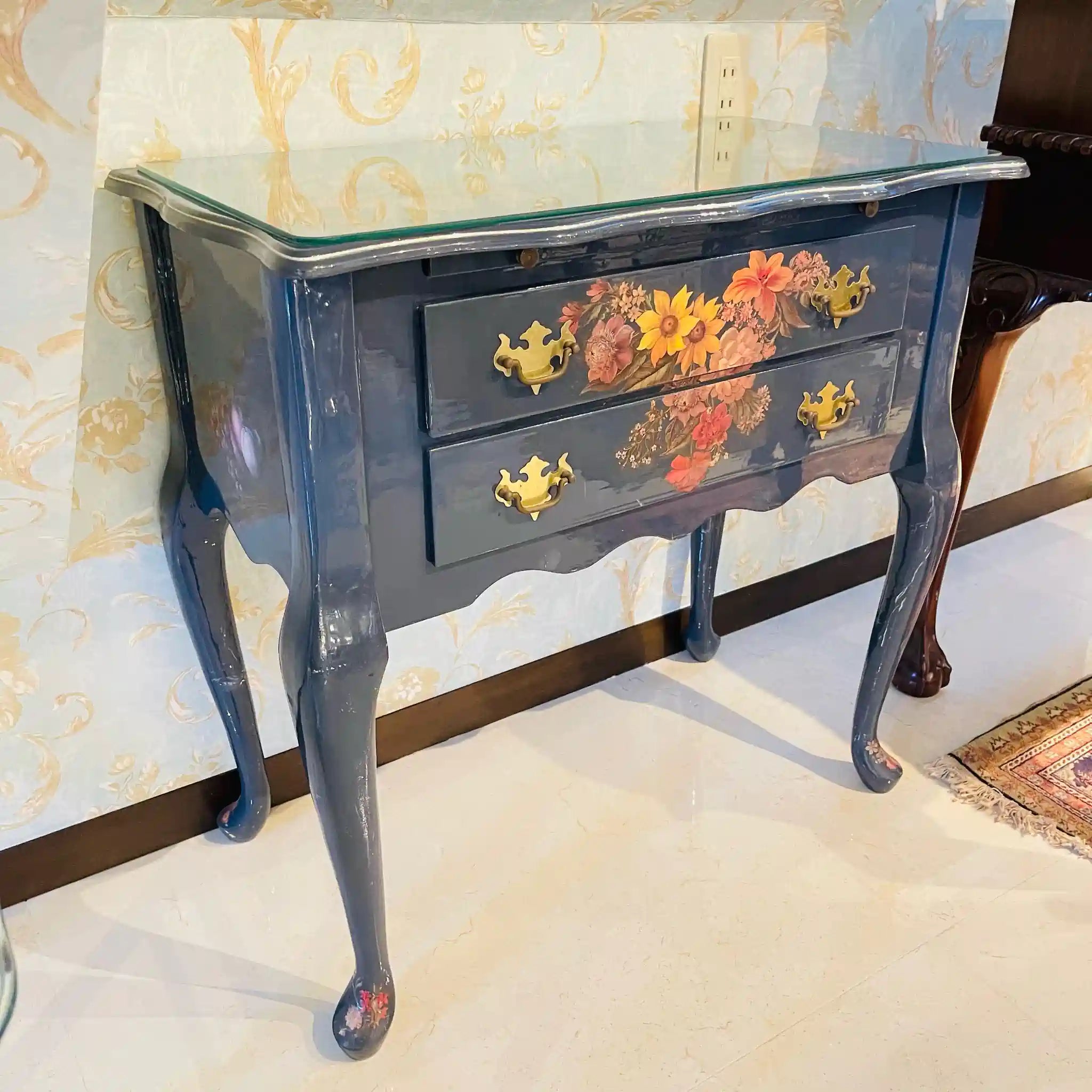 【リユース】 デコパージュ キャビネット