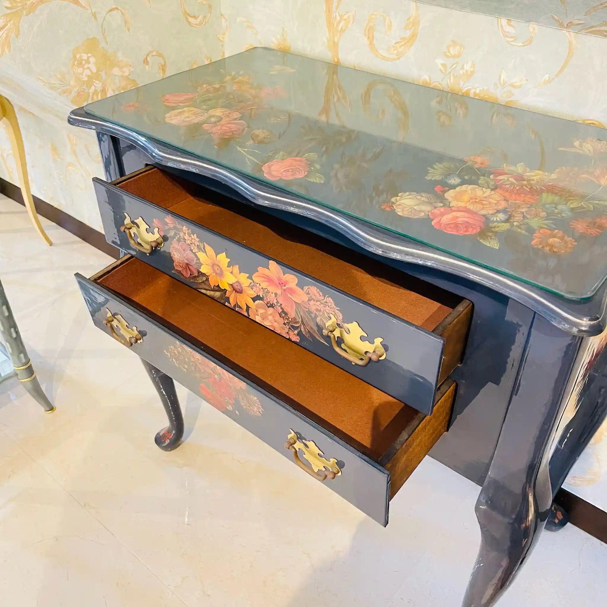 【リユース】 デコパージュ キャビネット