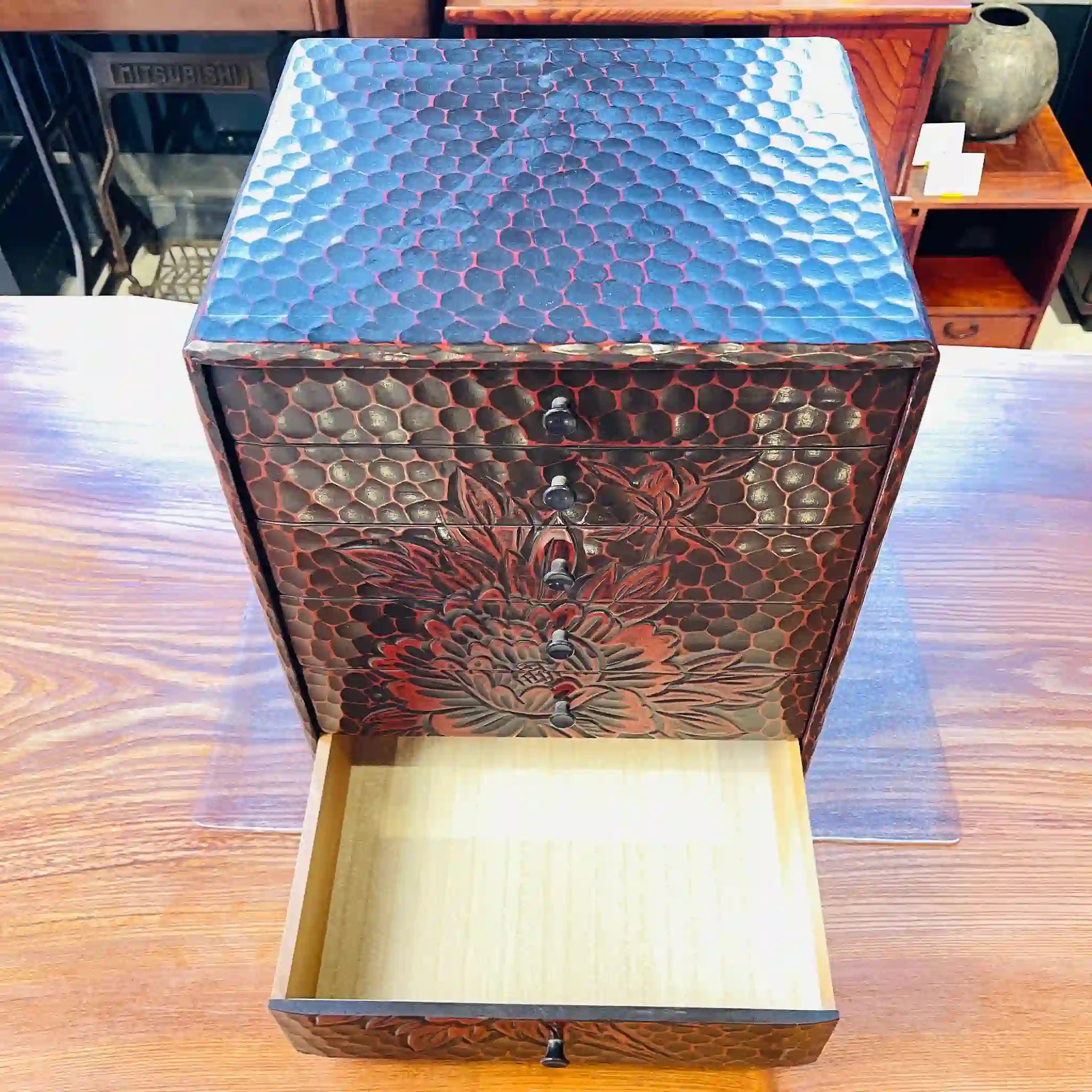 【骨董品】 ミニチェスト 6段