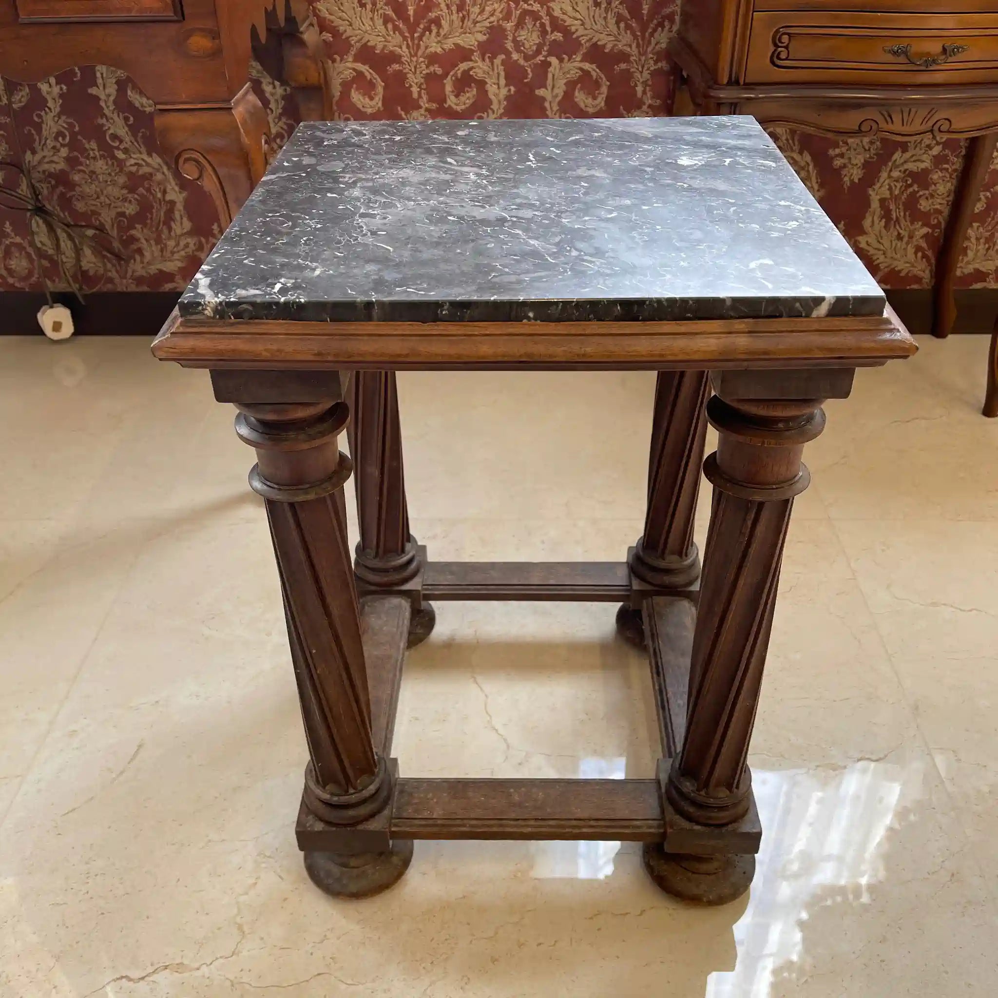 古董邊桌 / 胡桃木 / 法國直銷