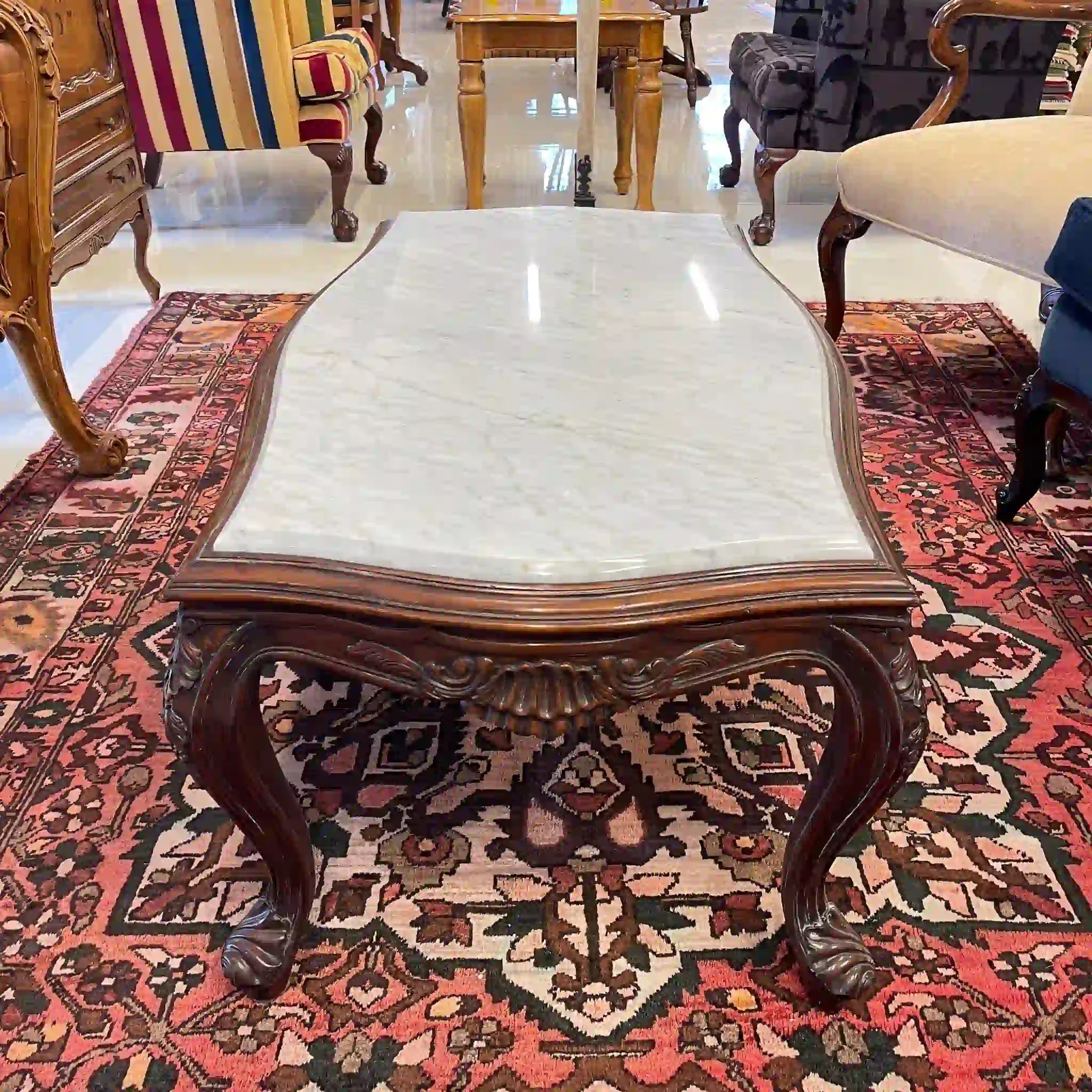 【リユース】 センターテーブル / マーブルトップ