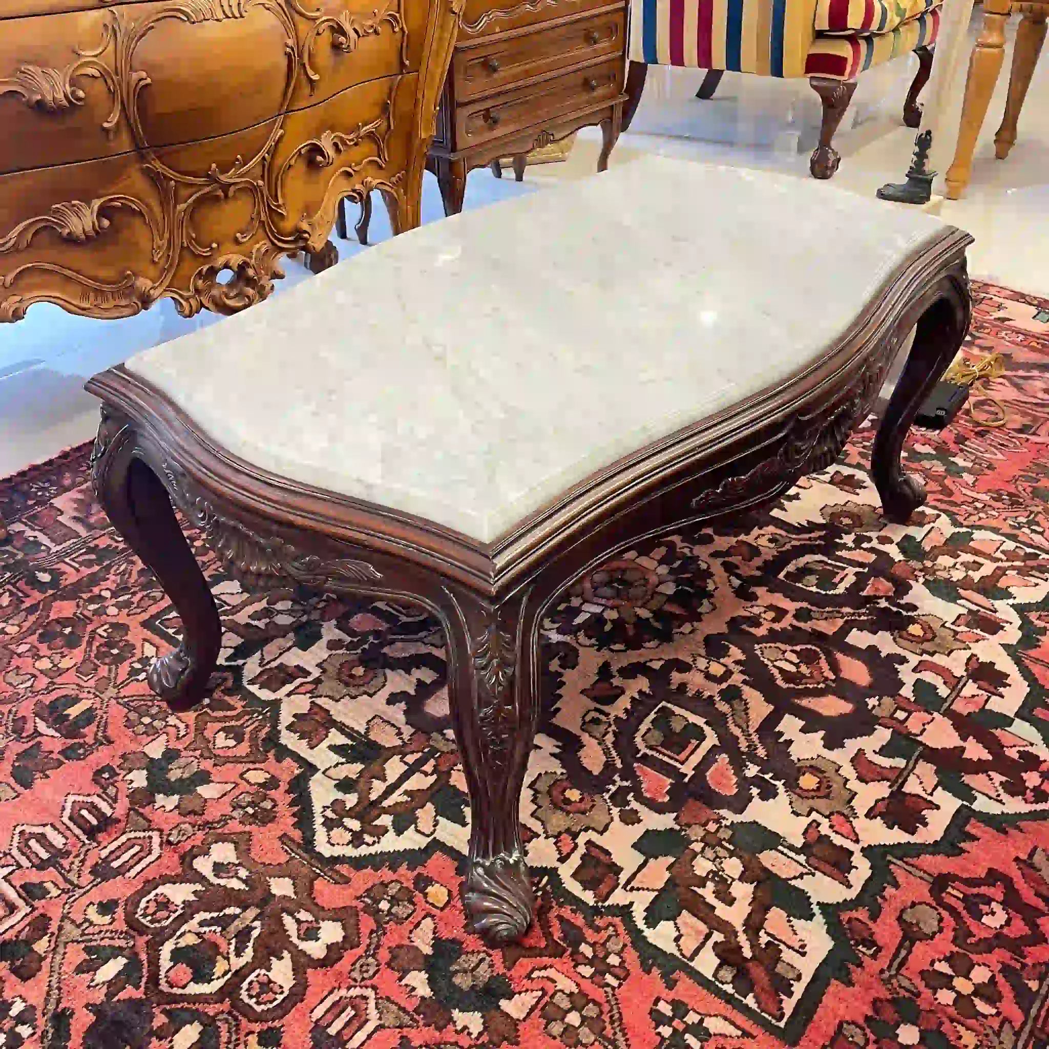 【リユース】 センターテーブル / マーブルトップ