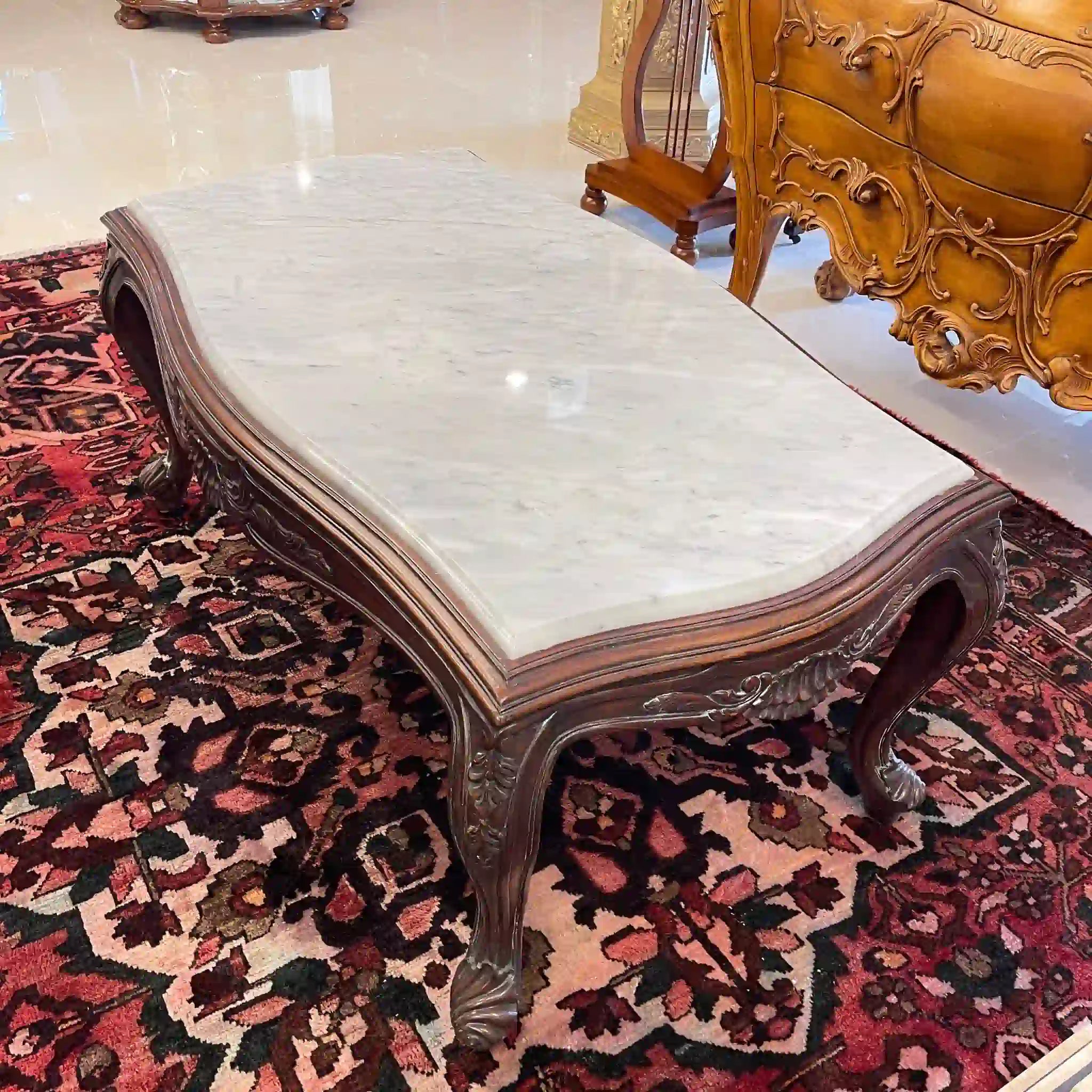 【リユース】 センターテーブル / マーブルトップ