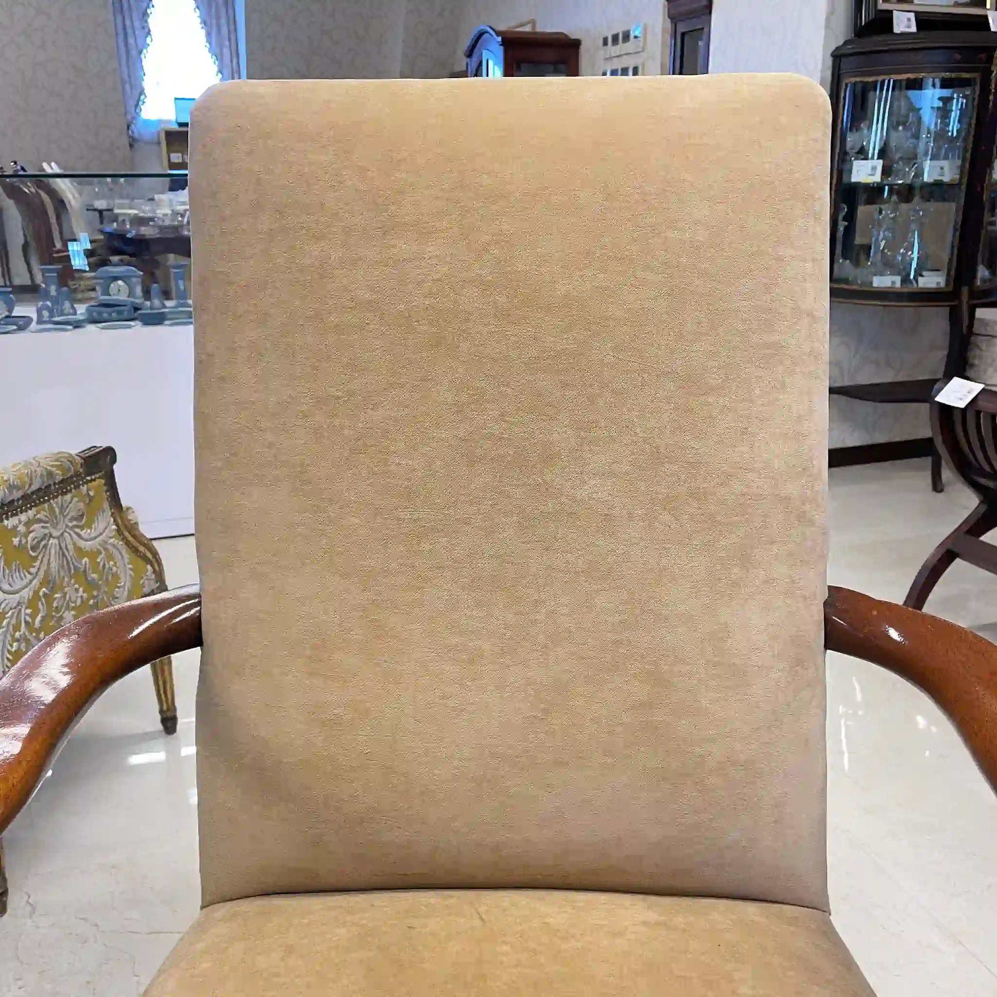 【アンティーク】 アームチェア / ジョージアン様式 / ベロア / イギリス / イギリス直輸入