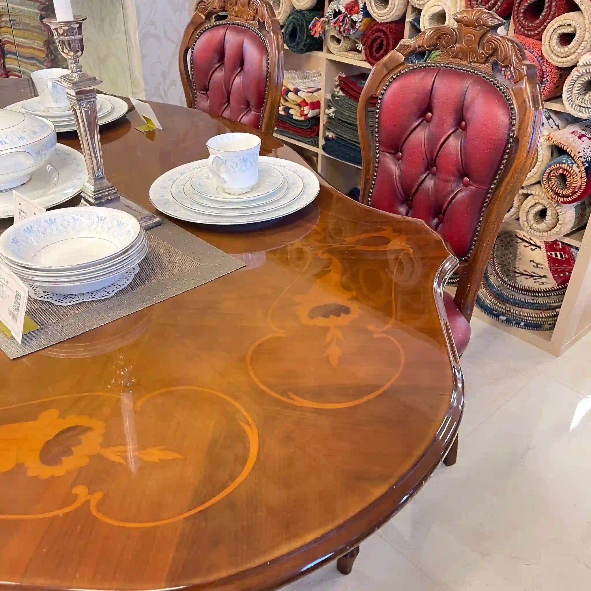 【アンティーク】 アンティーク ダイニングセット / イタリア / 象嵌(インレイ）