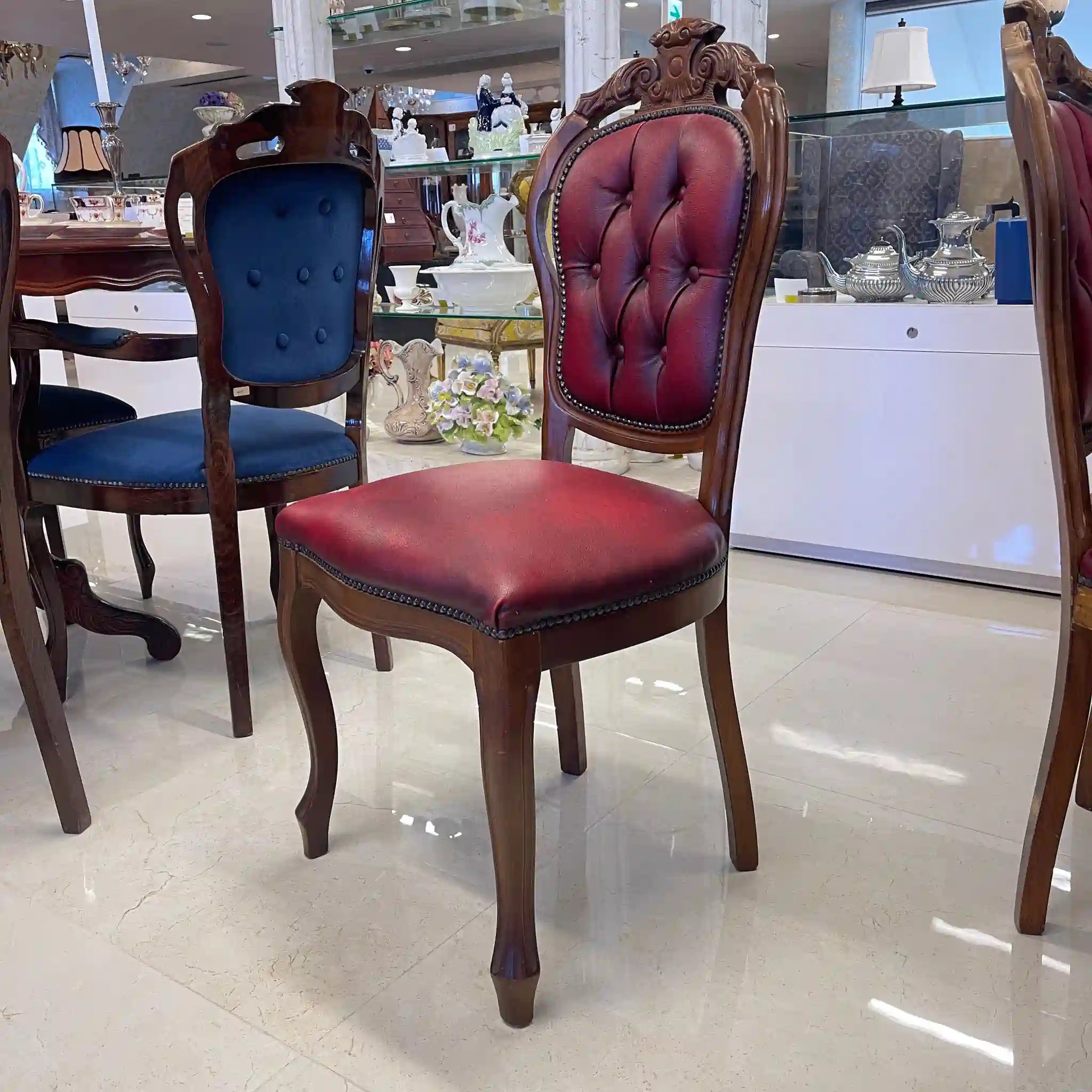 【アンティーク】 アンティーク ダイニングセット / イタリア / 象嵌(インレイ）