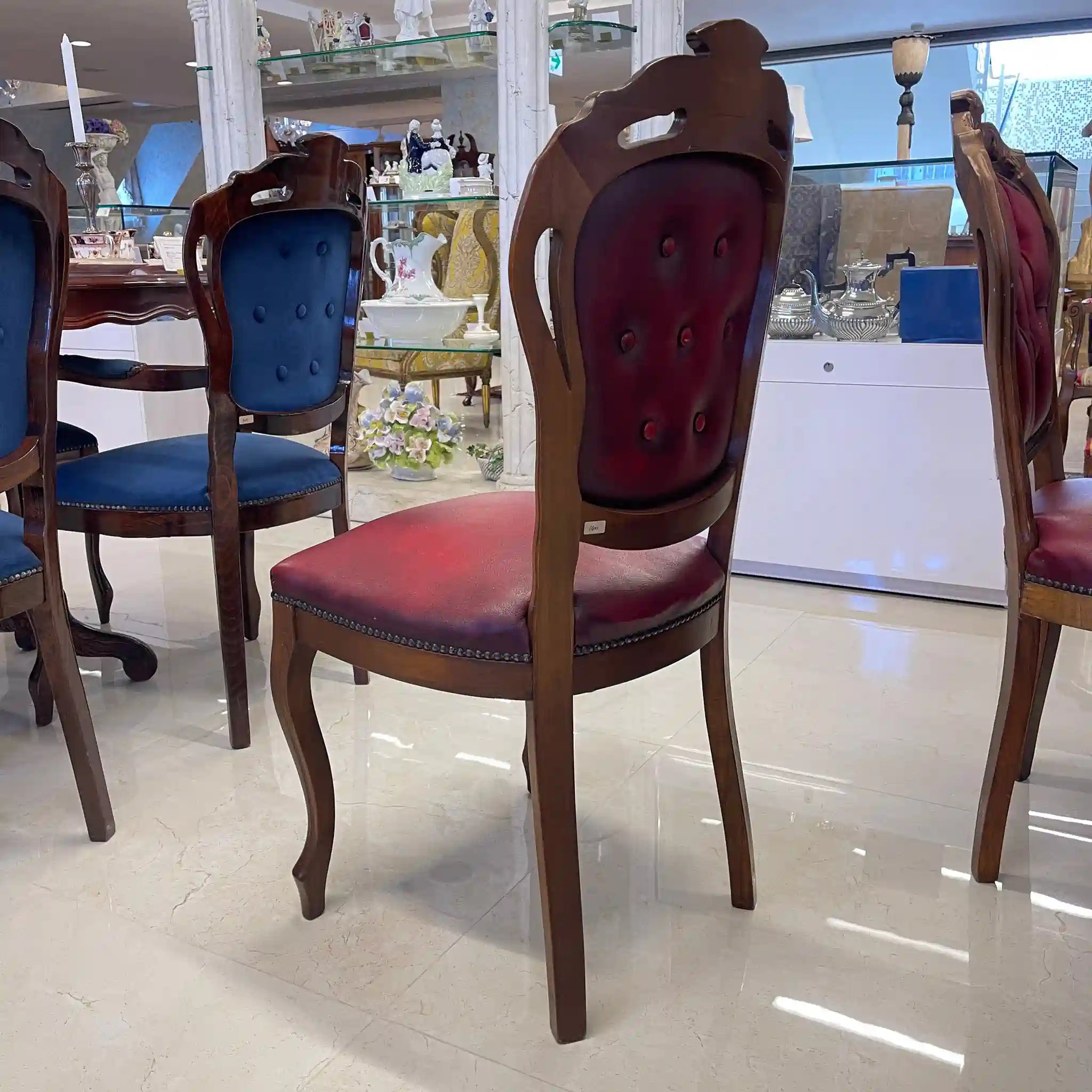 【アンティーク】 アンティーク ダイニングセット / イタリア / 象嵌(インレイ）