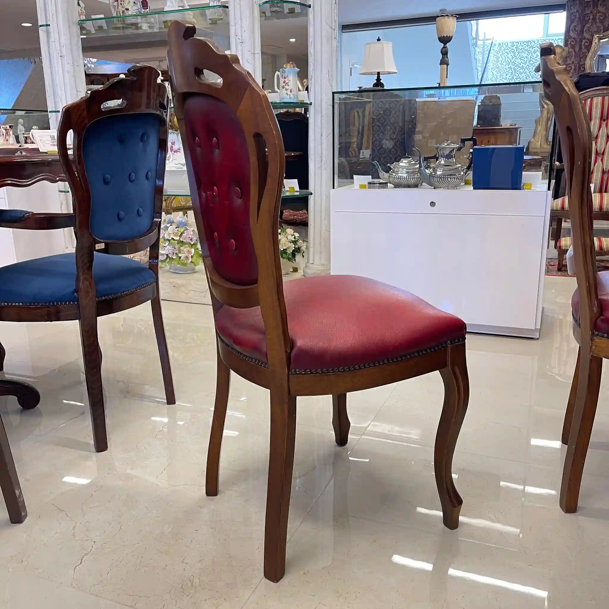 【アンティーク】 アンティーク ダイニングセット / イタリア / 象嵌(インレイ）