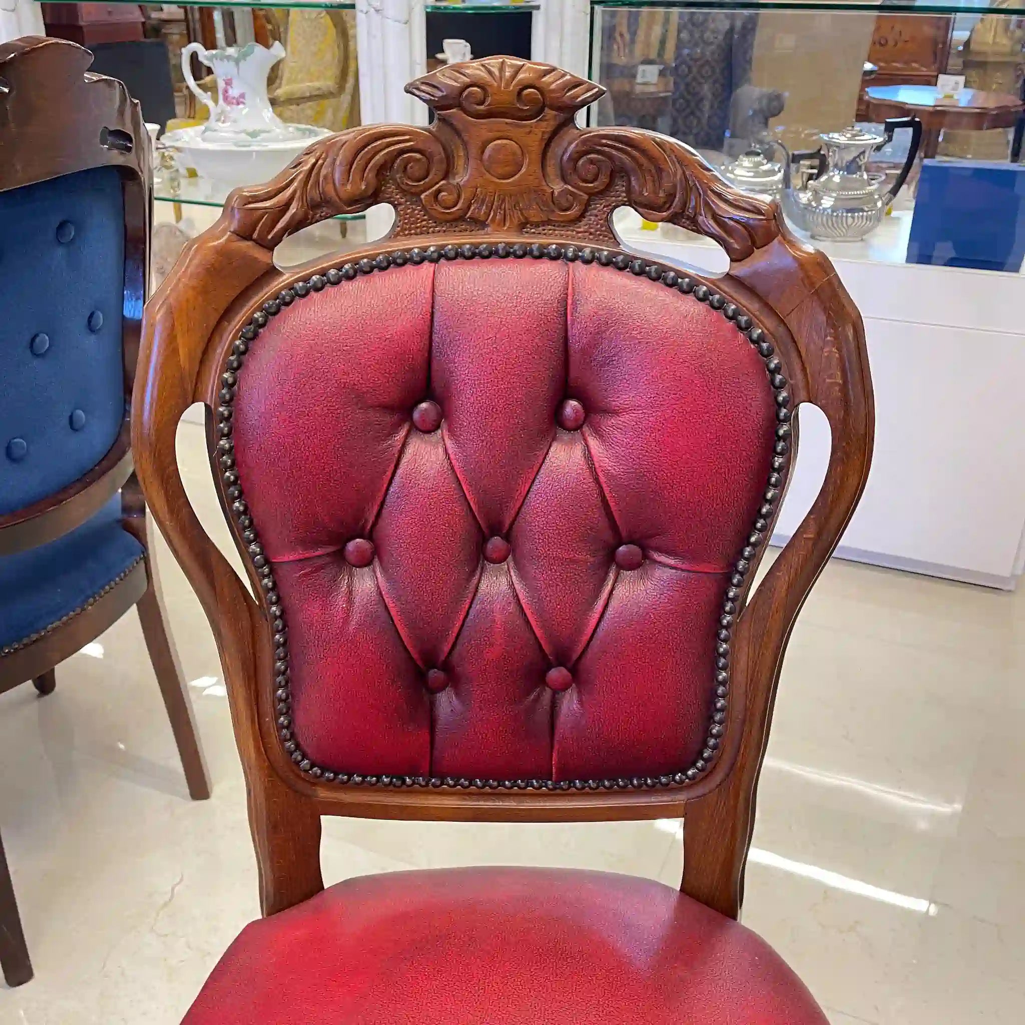 【アンティーク】 アンティーク ダイニングセット / イタリア / 象嵌(インレイ）