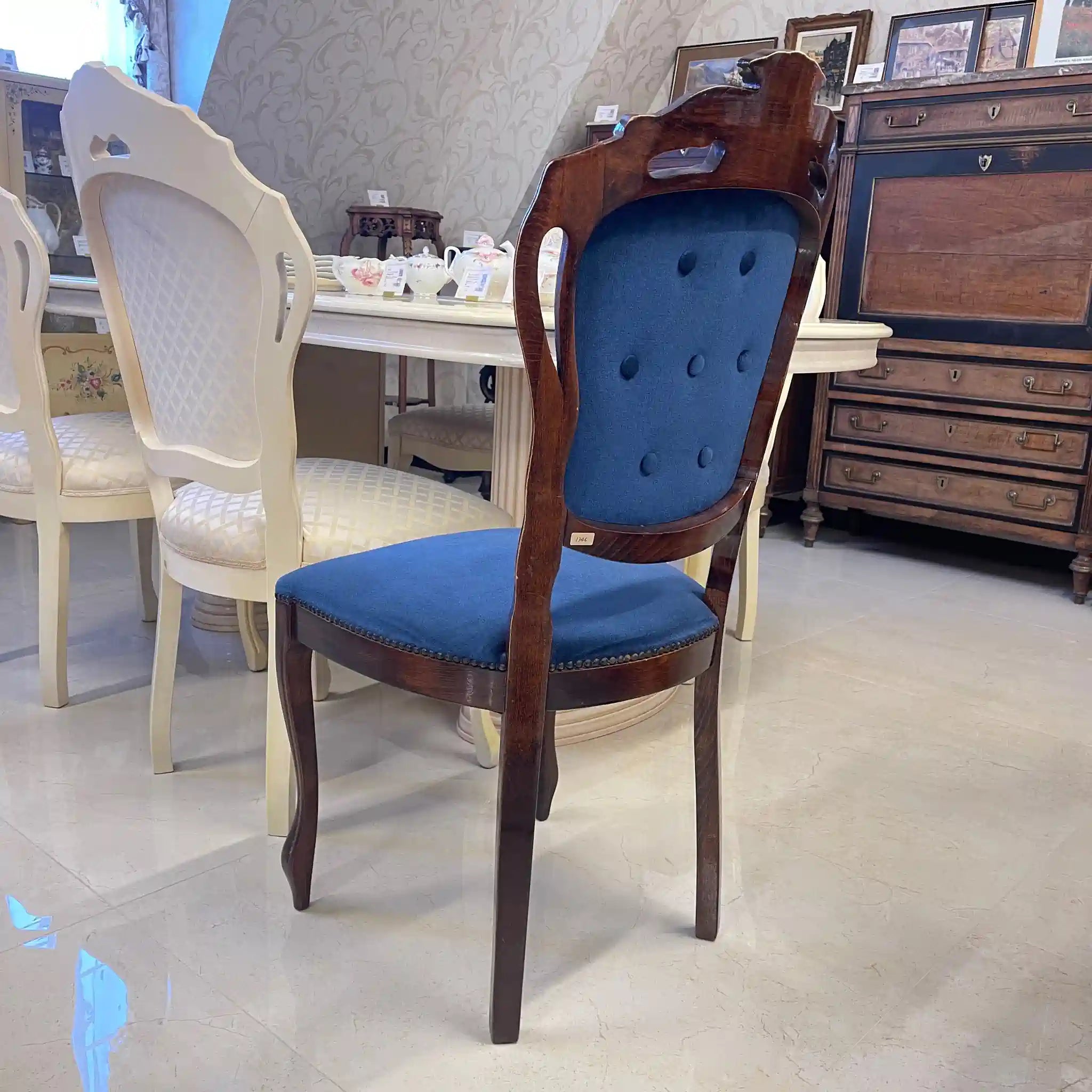 【アンティーク】 アンティーク調ダイニングセット / 象嵌(インレイ)