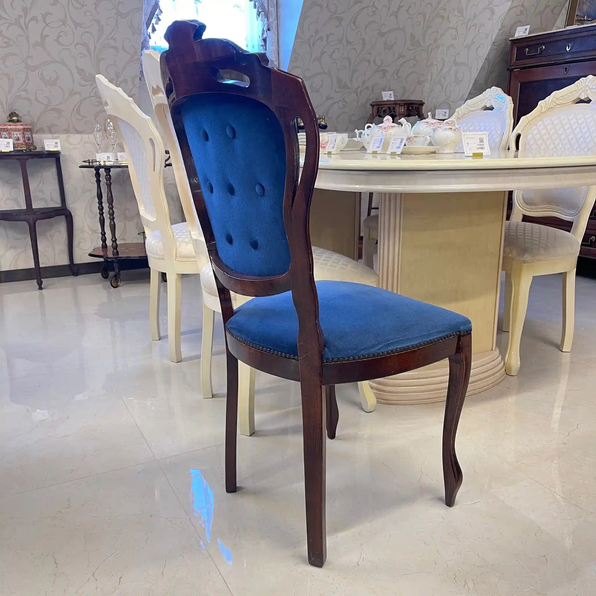 【アンティーク】 アンティーク調ダイニングセット / 象嵌(インレイ)