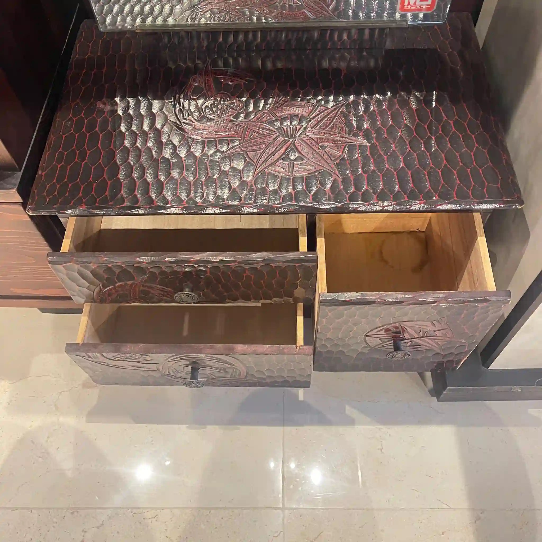 【骨董品】 化粧台 / 鎌倉彫