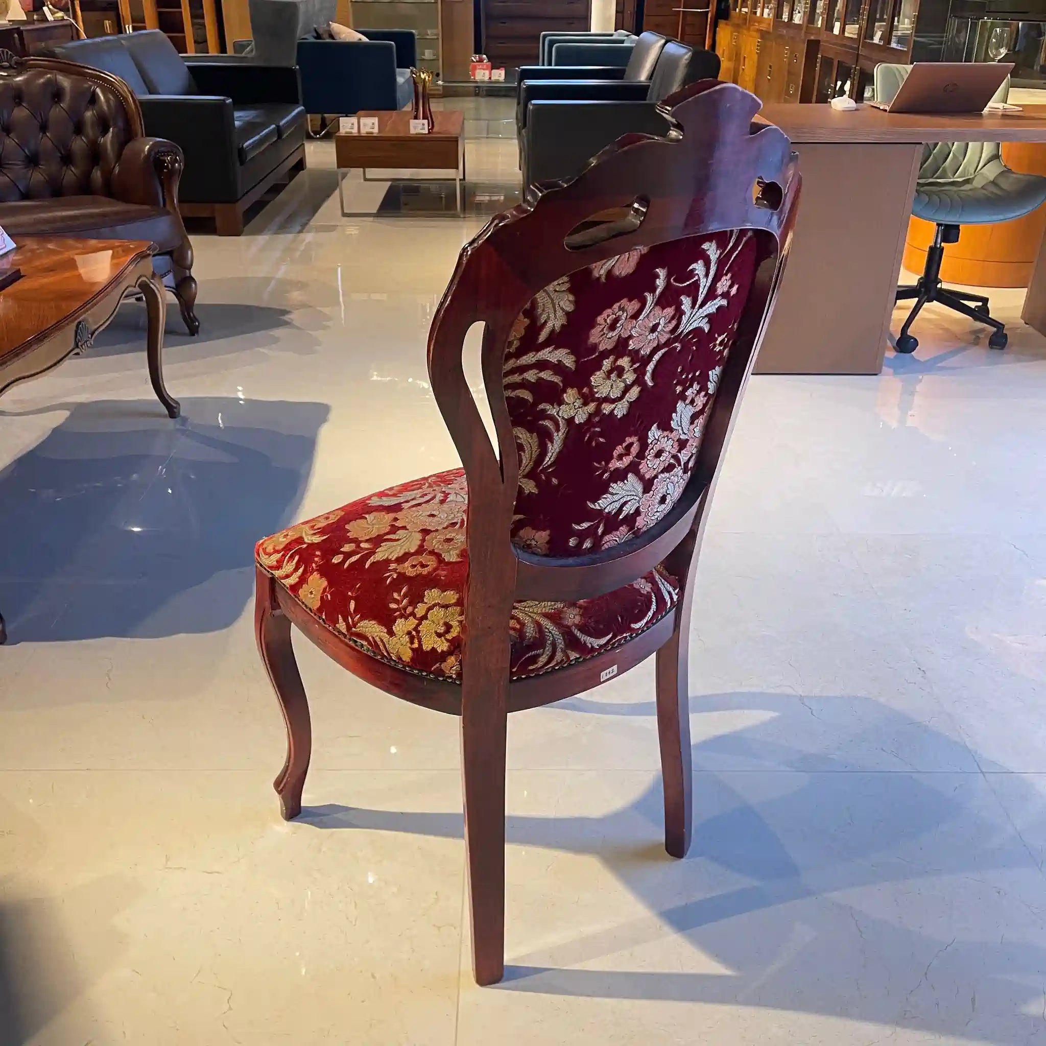 【アンティーク】 アンティーク調ダイニングチェア / 金華山織り イギリス直輸入