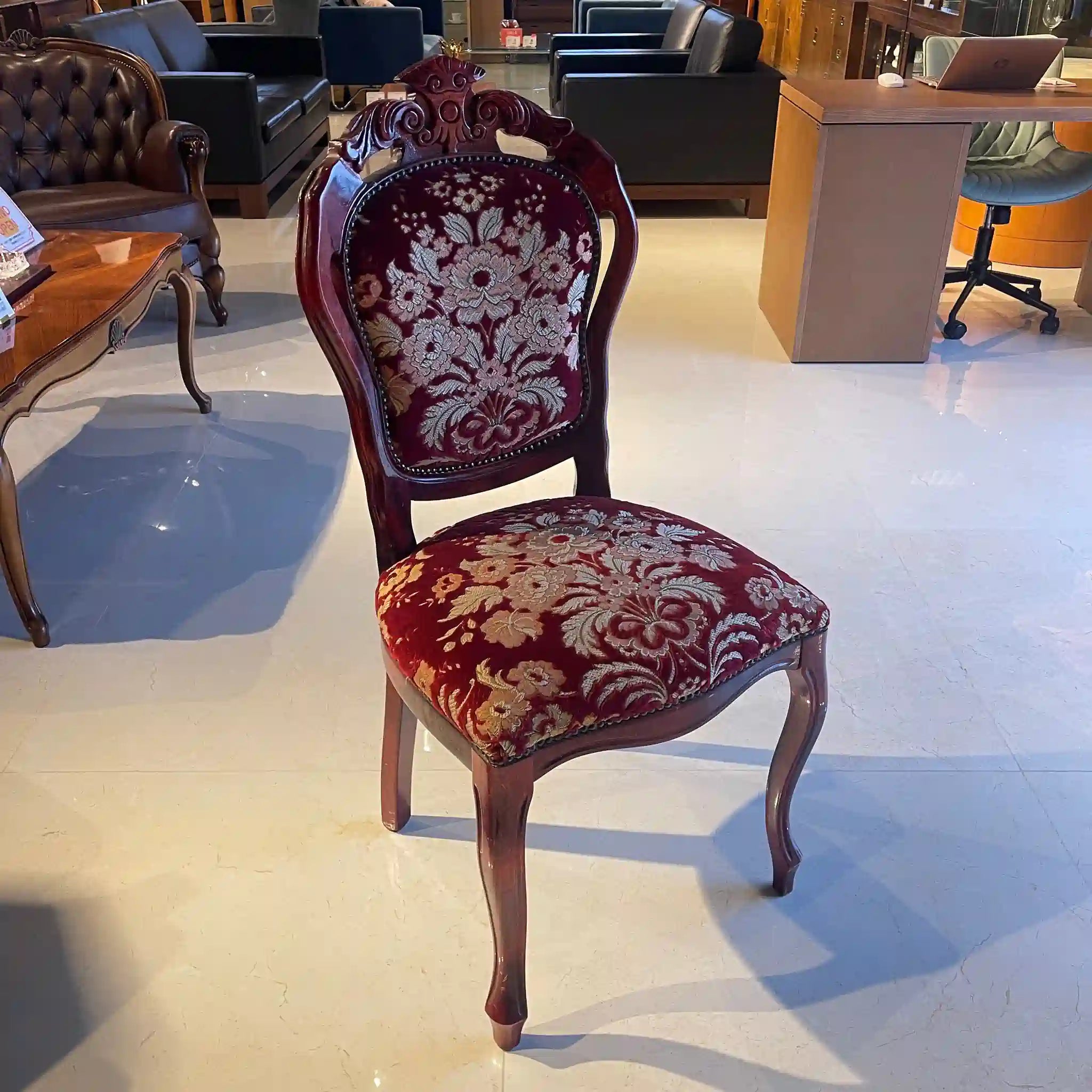 【アンティーク】 アンティーク調ダイニングチェア / 金華山織り イギリス直輸入