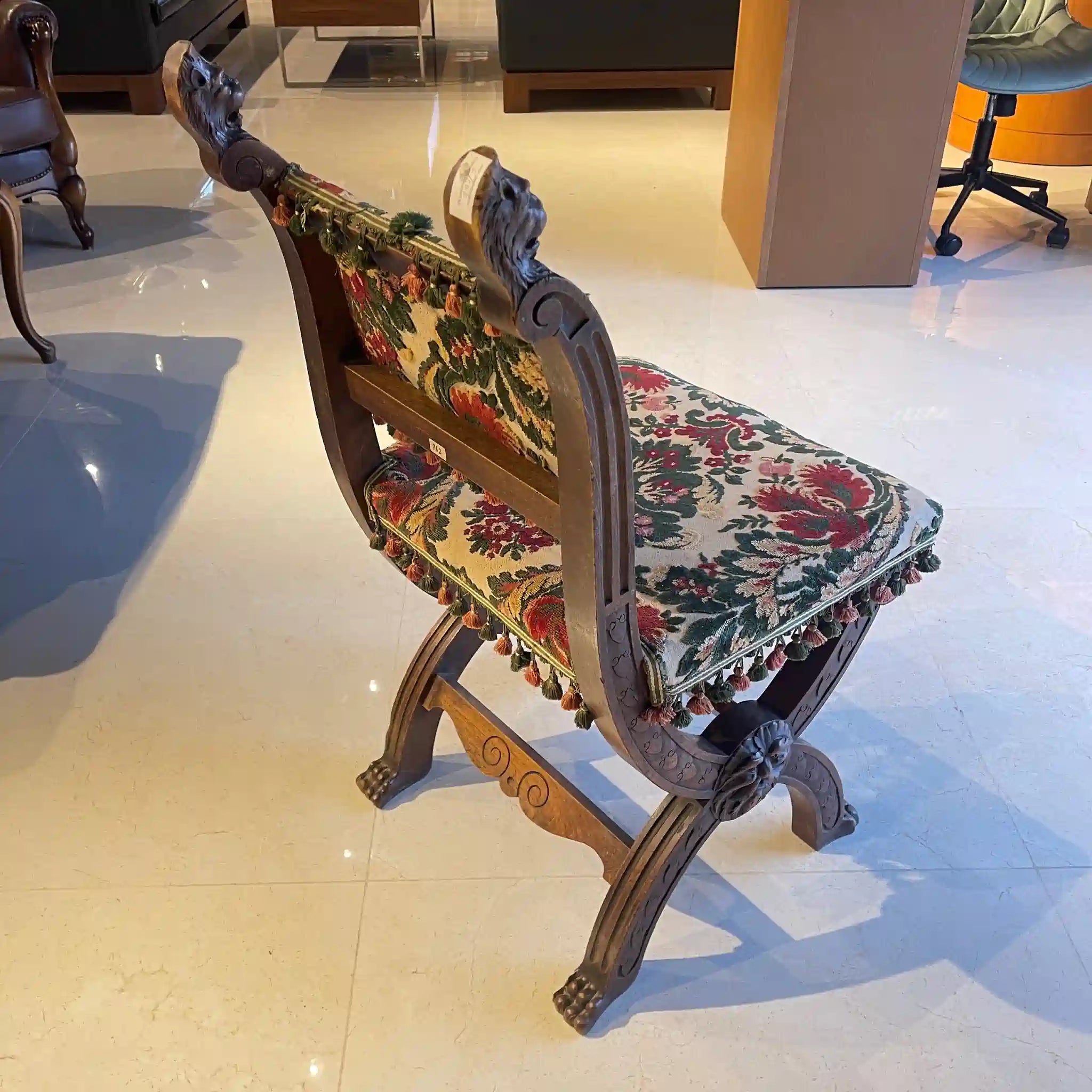 [古董] 餐椅，雕刻，金華山編織，法國 / /