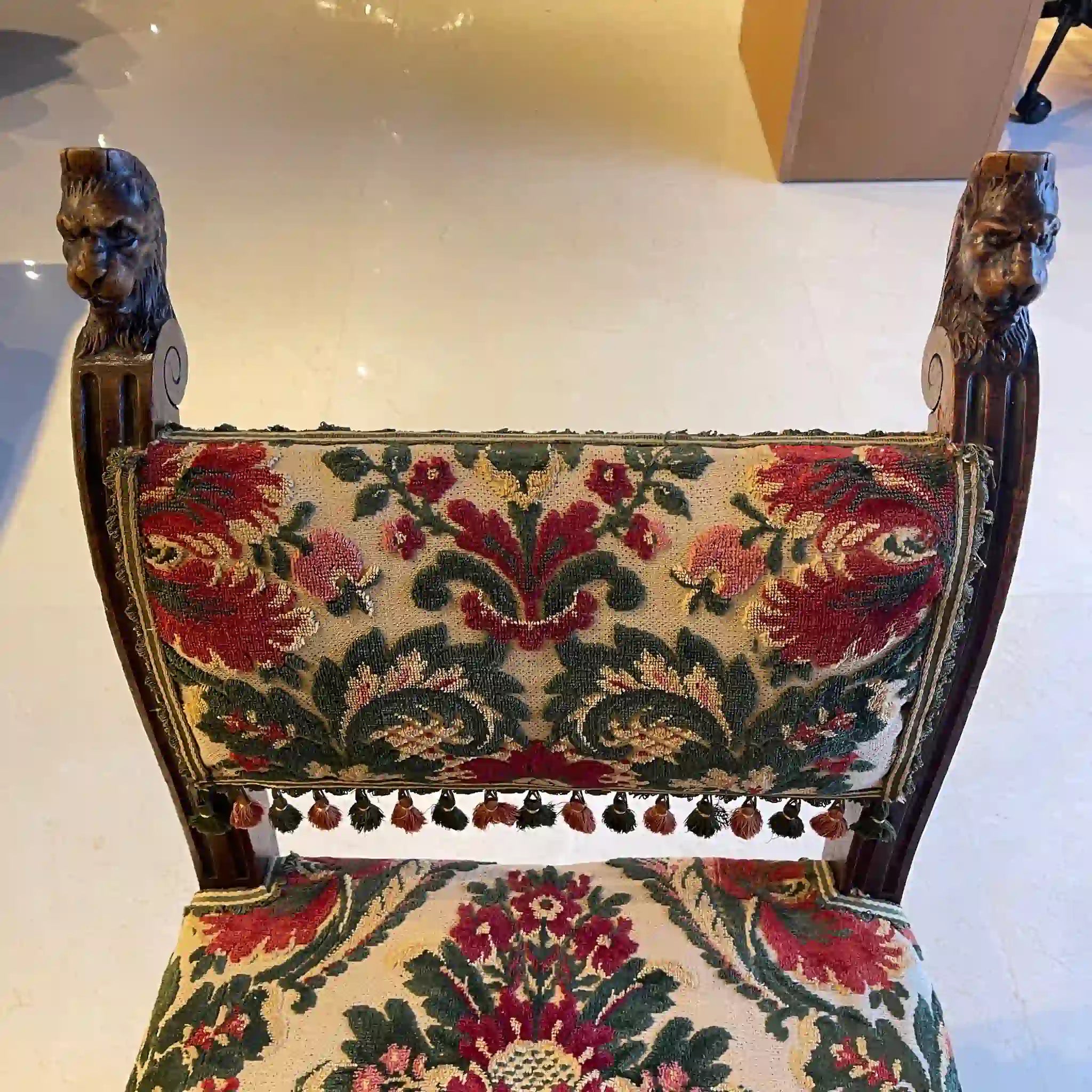 [古董] 餐椅，雕刻，金華山編織，法國 / /