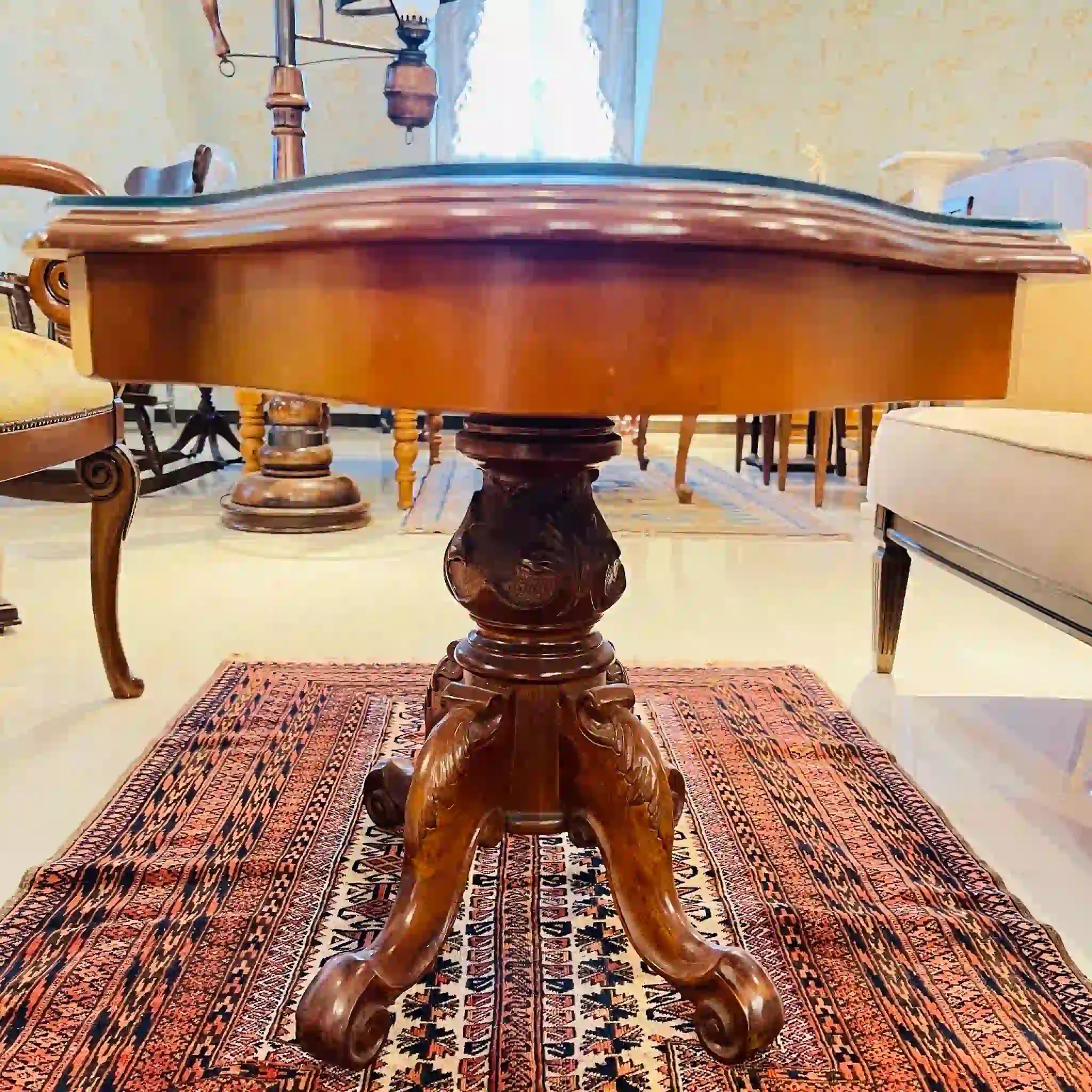 [古董] 鑲嵌咖啡桌