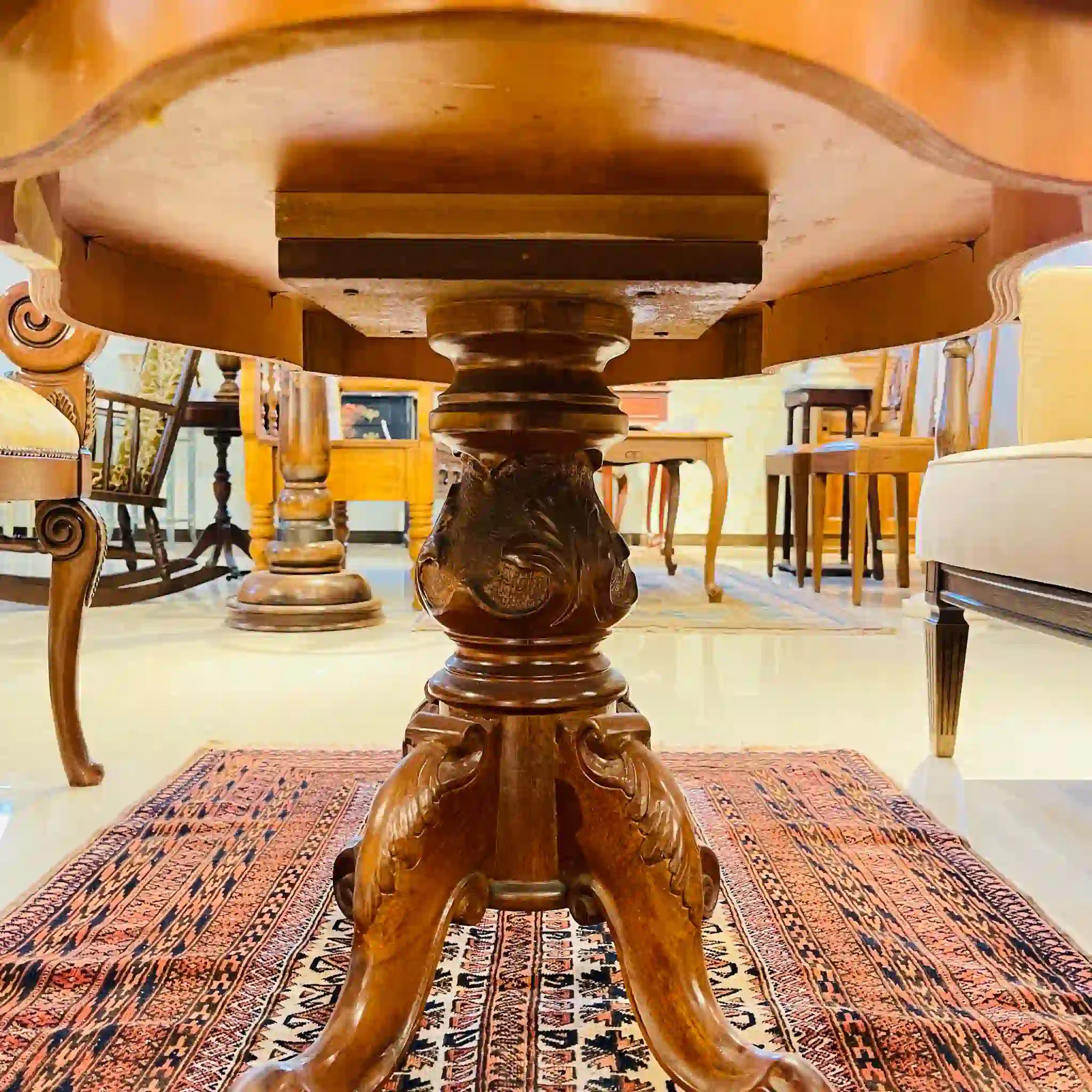 [古董] 鑲嵌咖啡桌