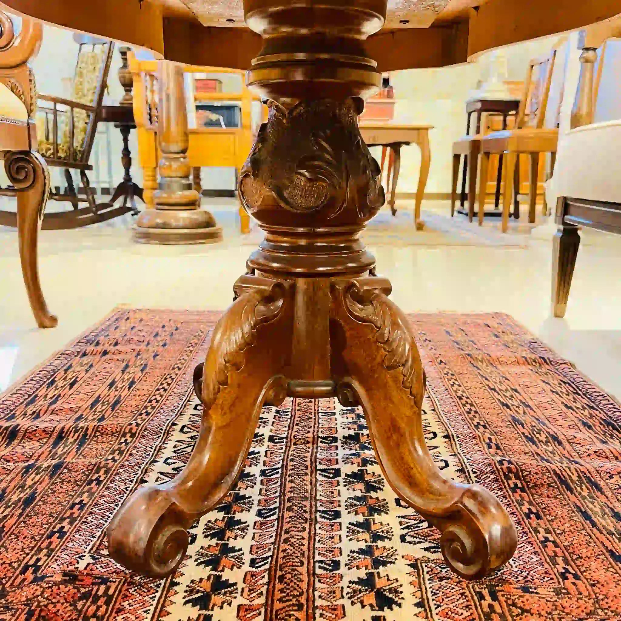 [古董] 鑲嵌咖啡桌