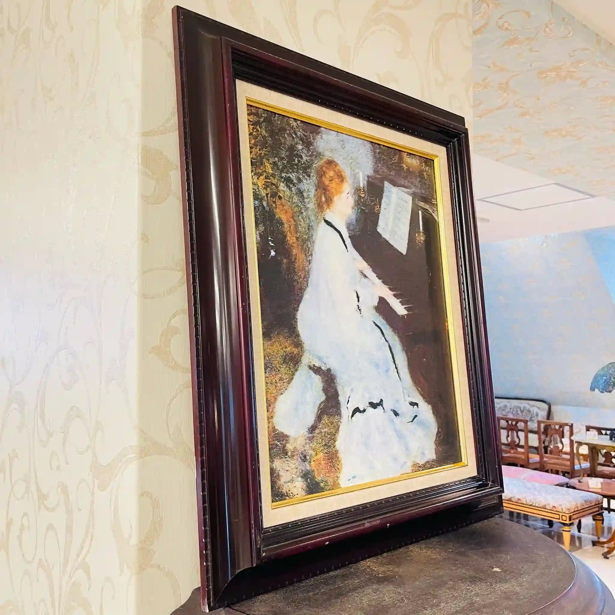 【アート/装飾品】 人物画 / ルノワール / 『ピアノを弾く婦人』 / 複製絵画