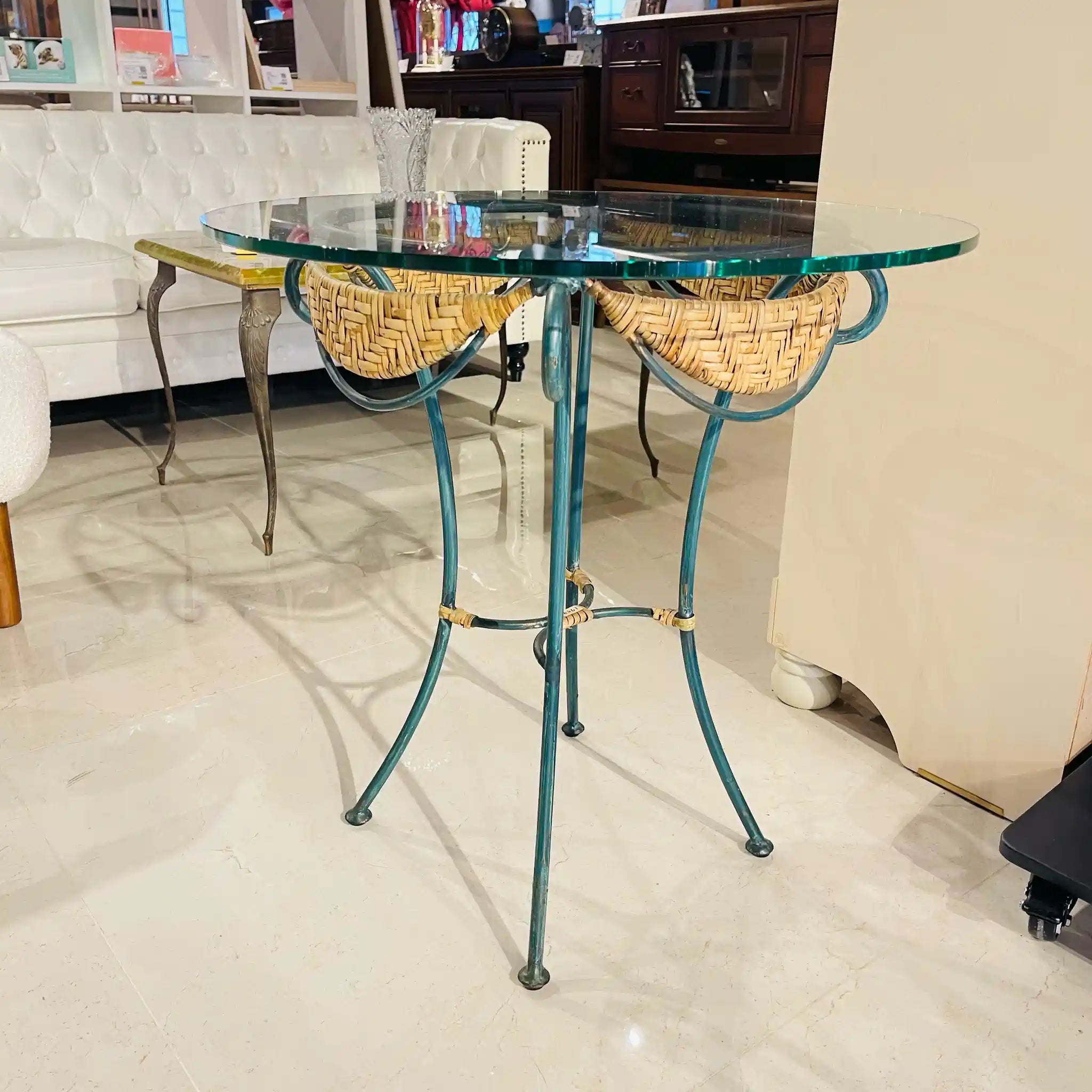 【リユース】 ガラステーブル