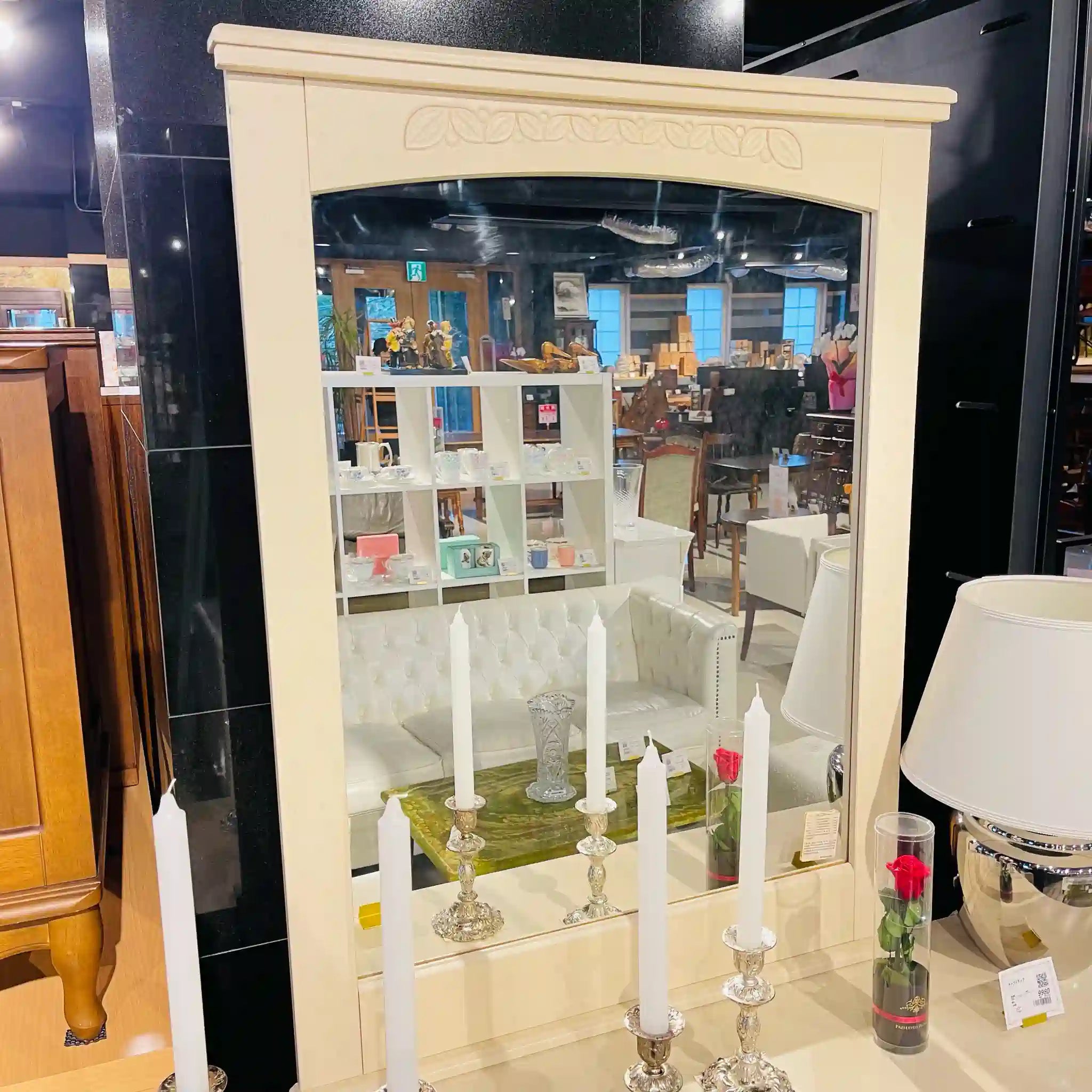 【リユース】 ミラー付きチェスト　ドレッサー