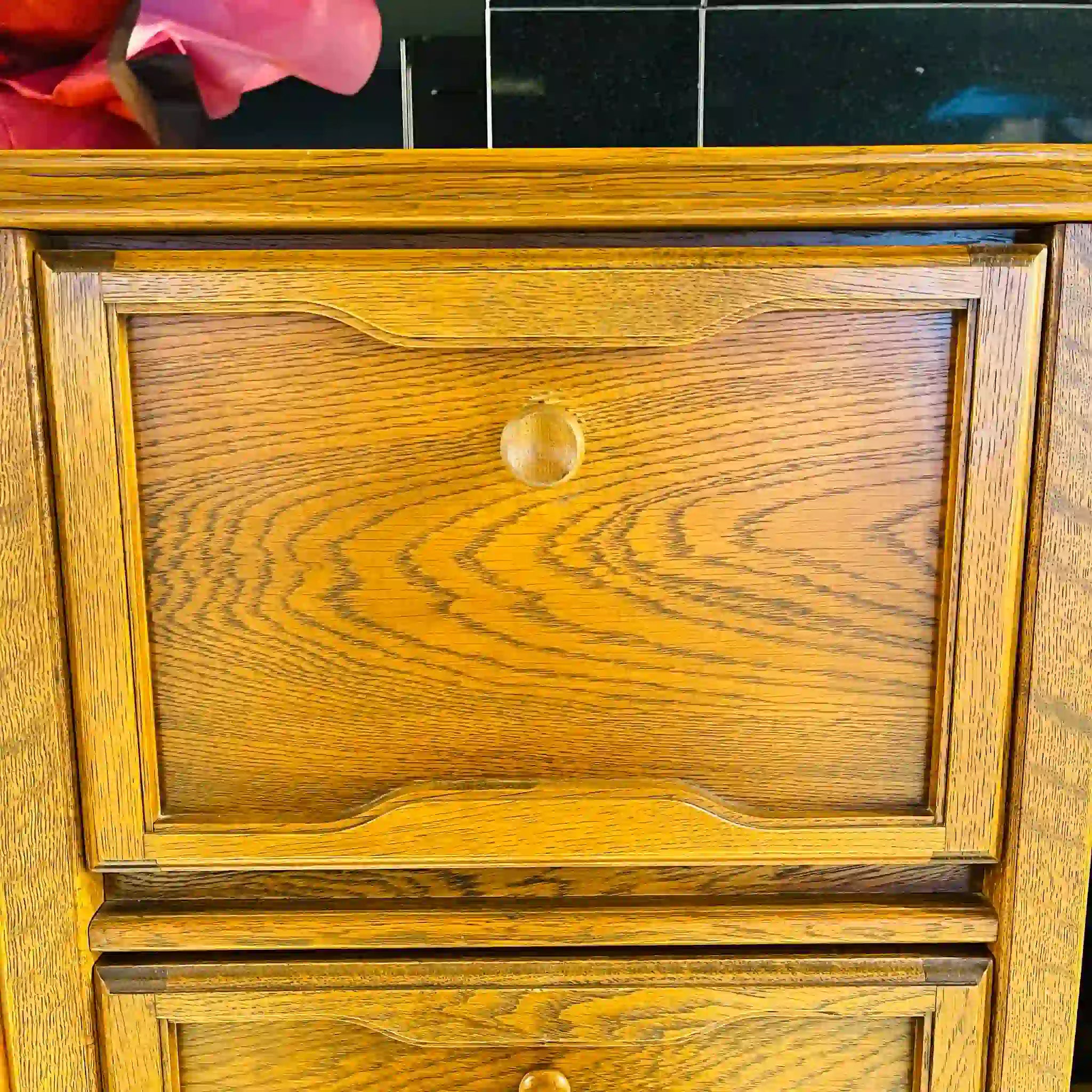 【リユース】 チェスト / ガラス天板