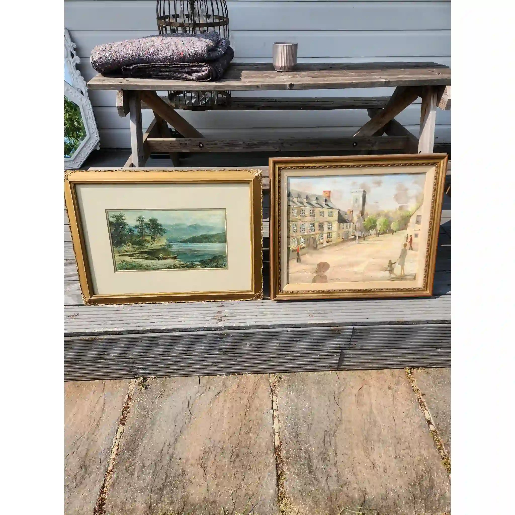 【】 額装された油絵