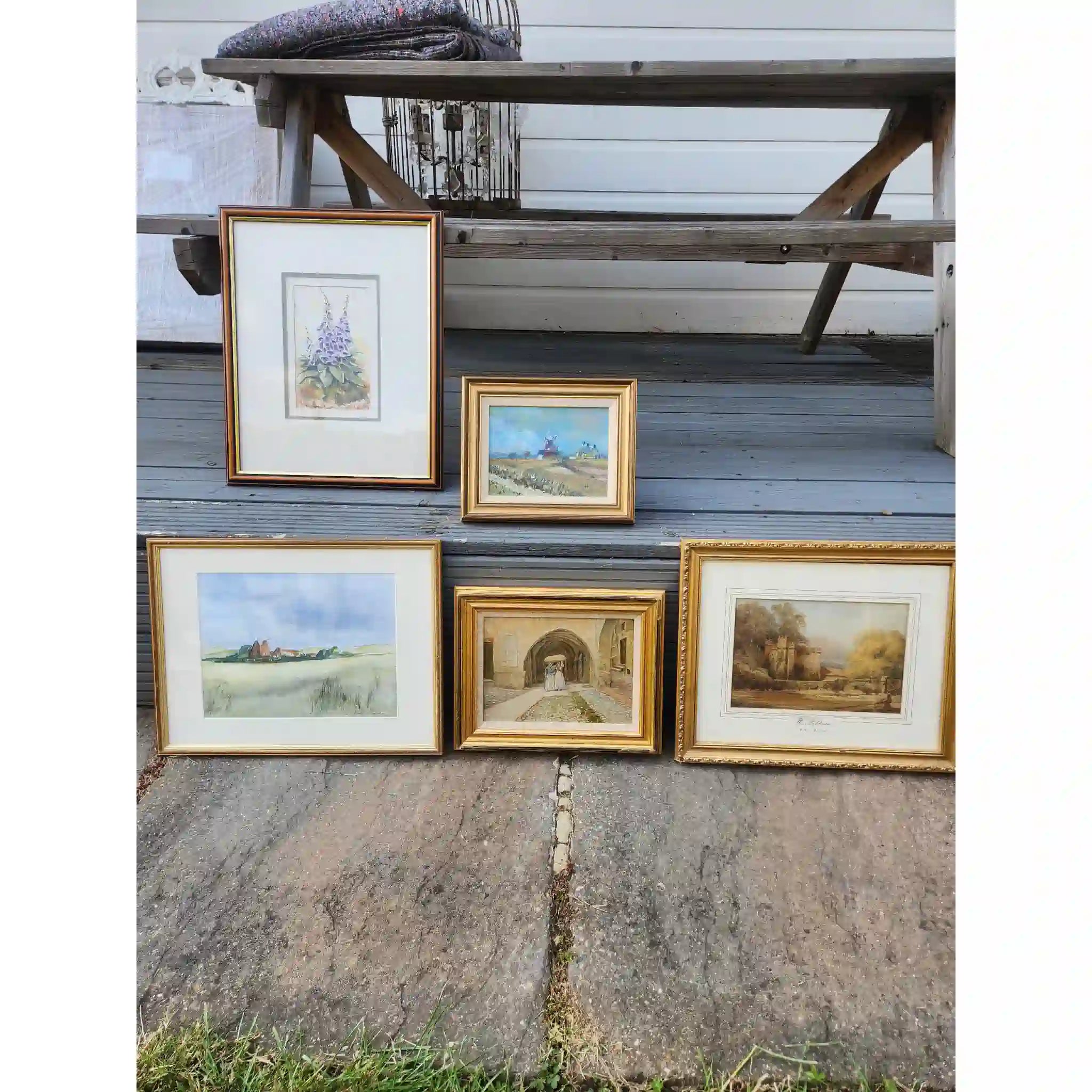 【】 額装された油絵