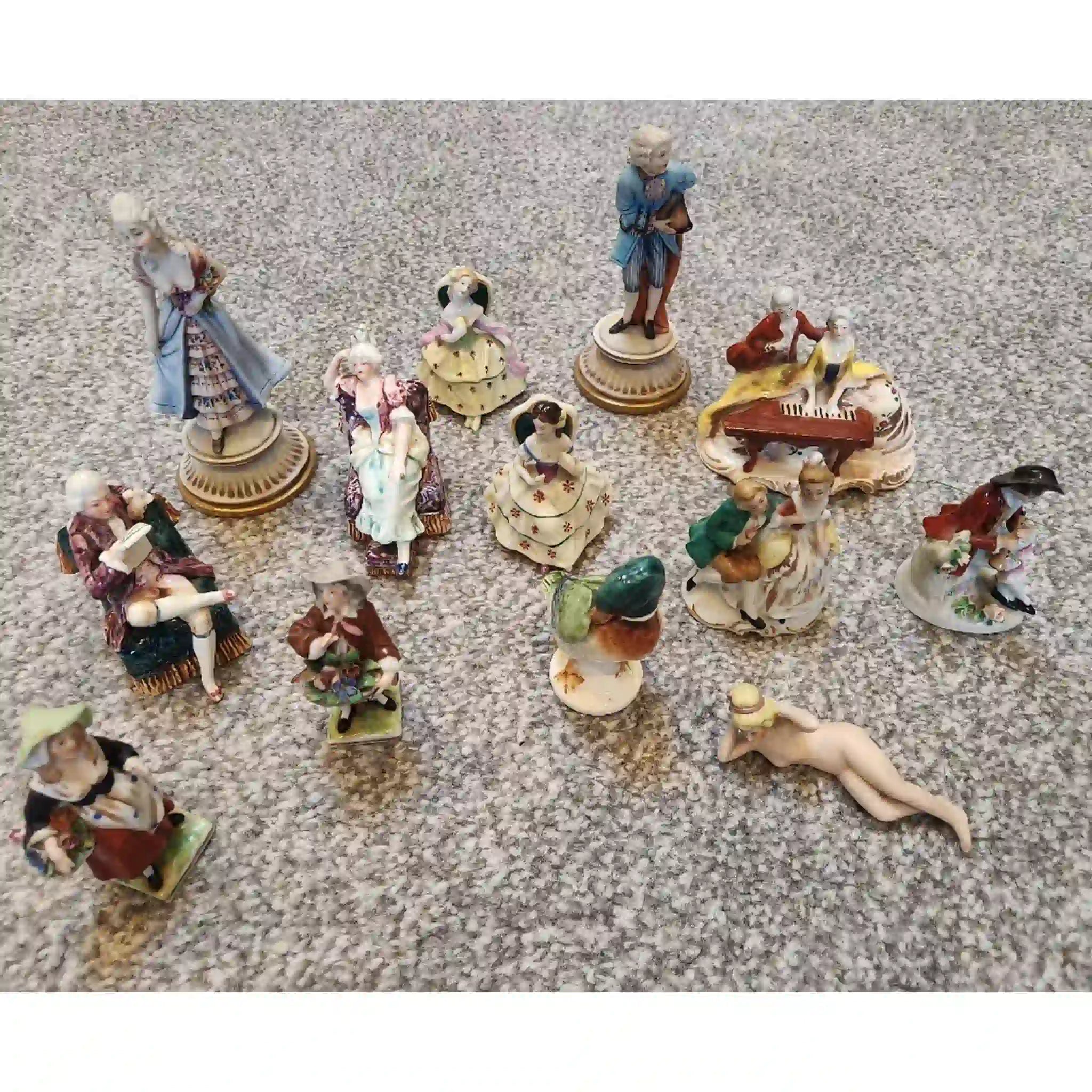 【アンティーク】 フィギュリン(磁器人形) / Capodimonte(カポディモンテ)他 / 18世紀後半から20世紀初頭 / イギリス