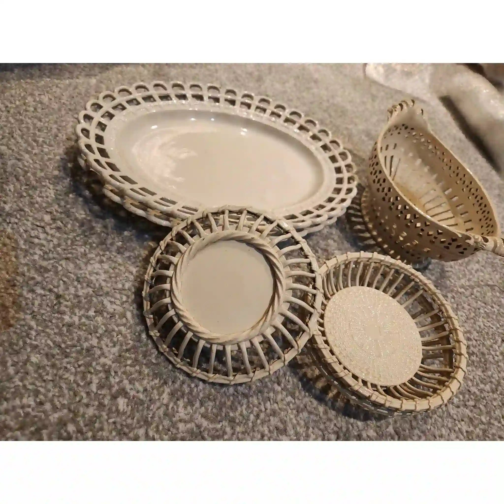 【ビンテージ】 サービングプラッター他 / ヴィクトリア朝 / 1950年代頃以降 / ドイツ / 透かし彫り（オープンワーク）