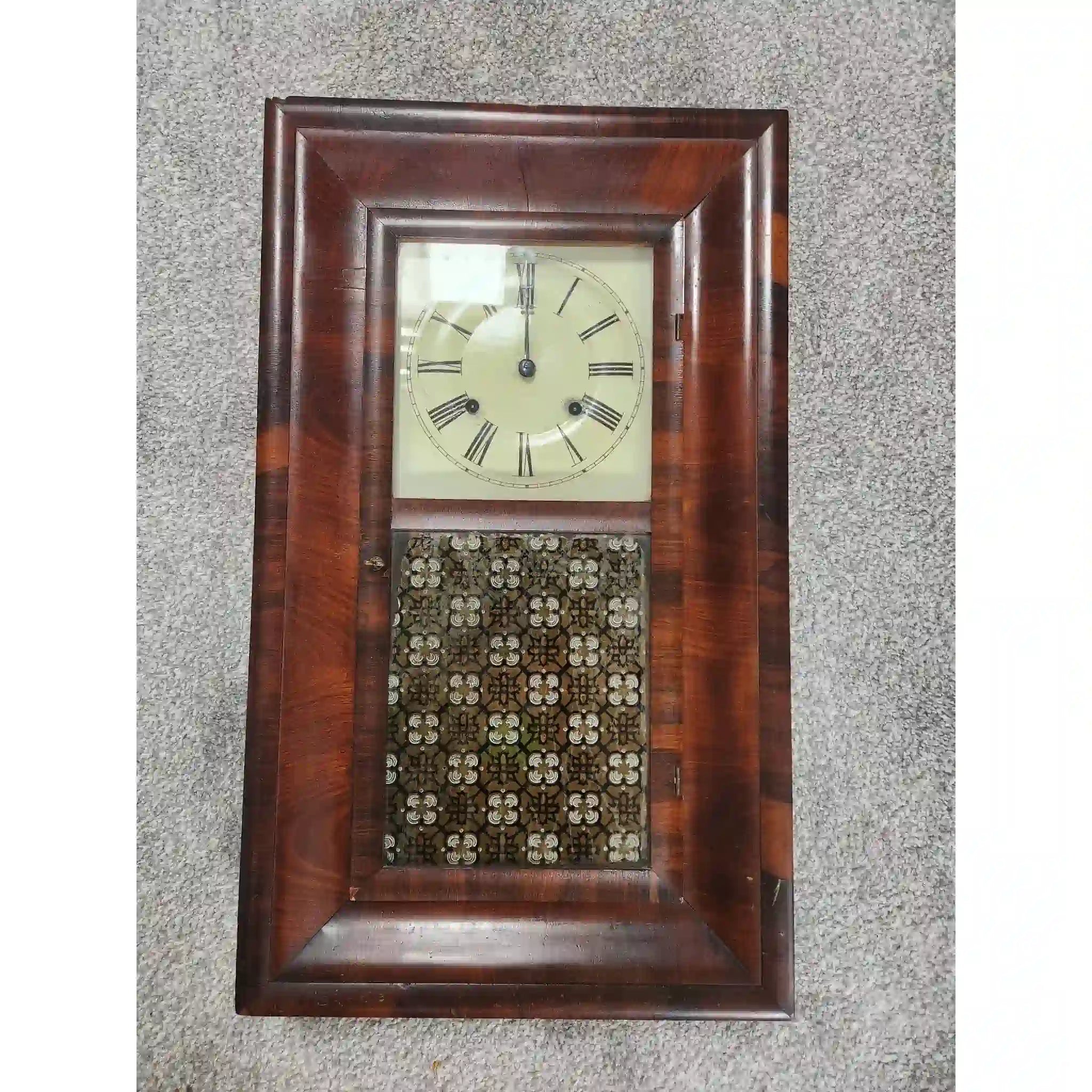 【アンティーク】 ウォールクロック / アメリカン・エンパイア・スタイル / 1840年代から1870年代頃 / アメリカ / 30時間駆動の真鍮製ムーブメント
