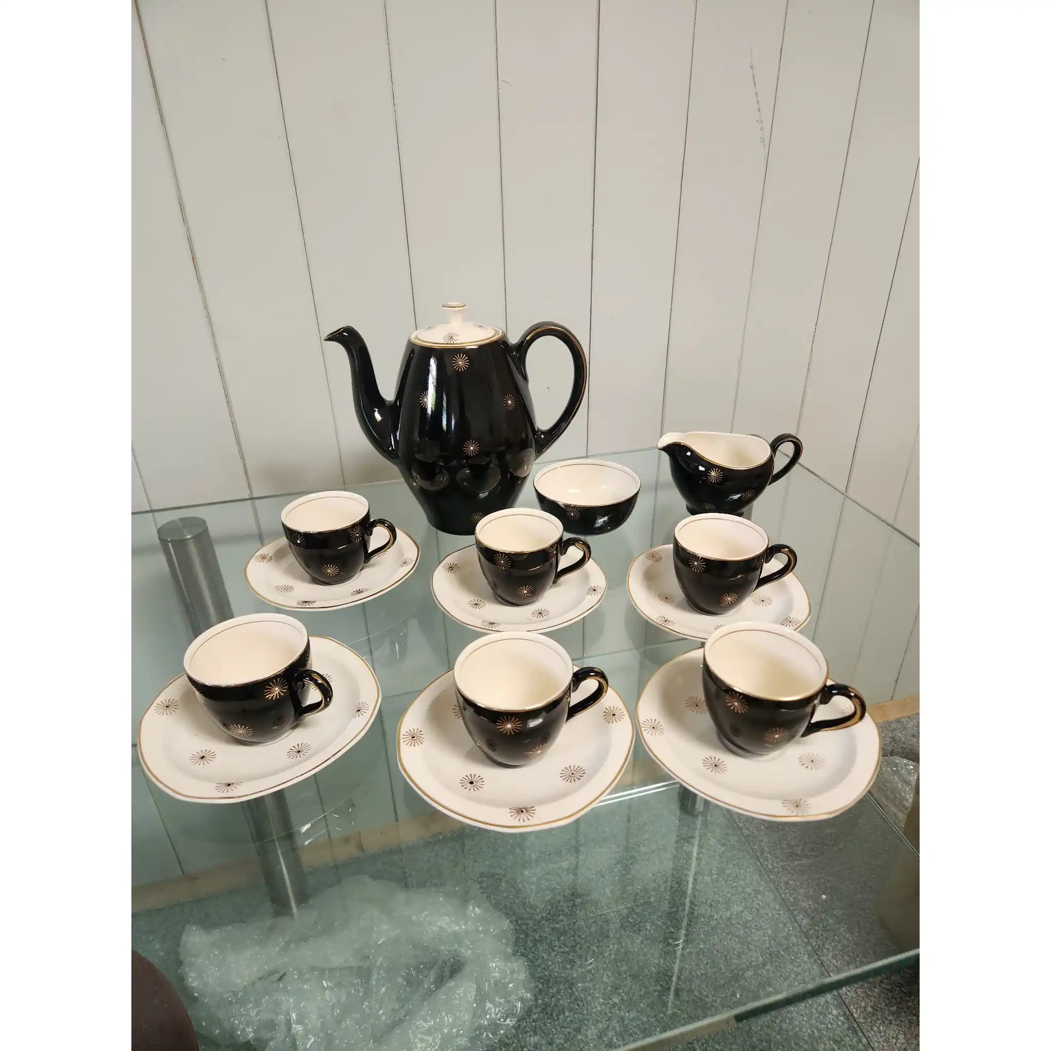 【ビンテージ】 ビンテージ ティーセット / Alfred Meakin(アルフレッド・ミーキン) / Midnight Star(ミッドナイト・スター) / 1950年代頃 / イギリス