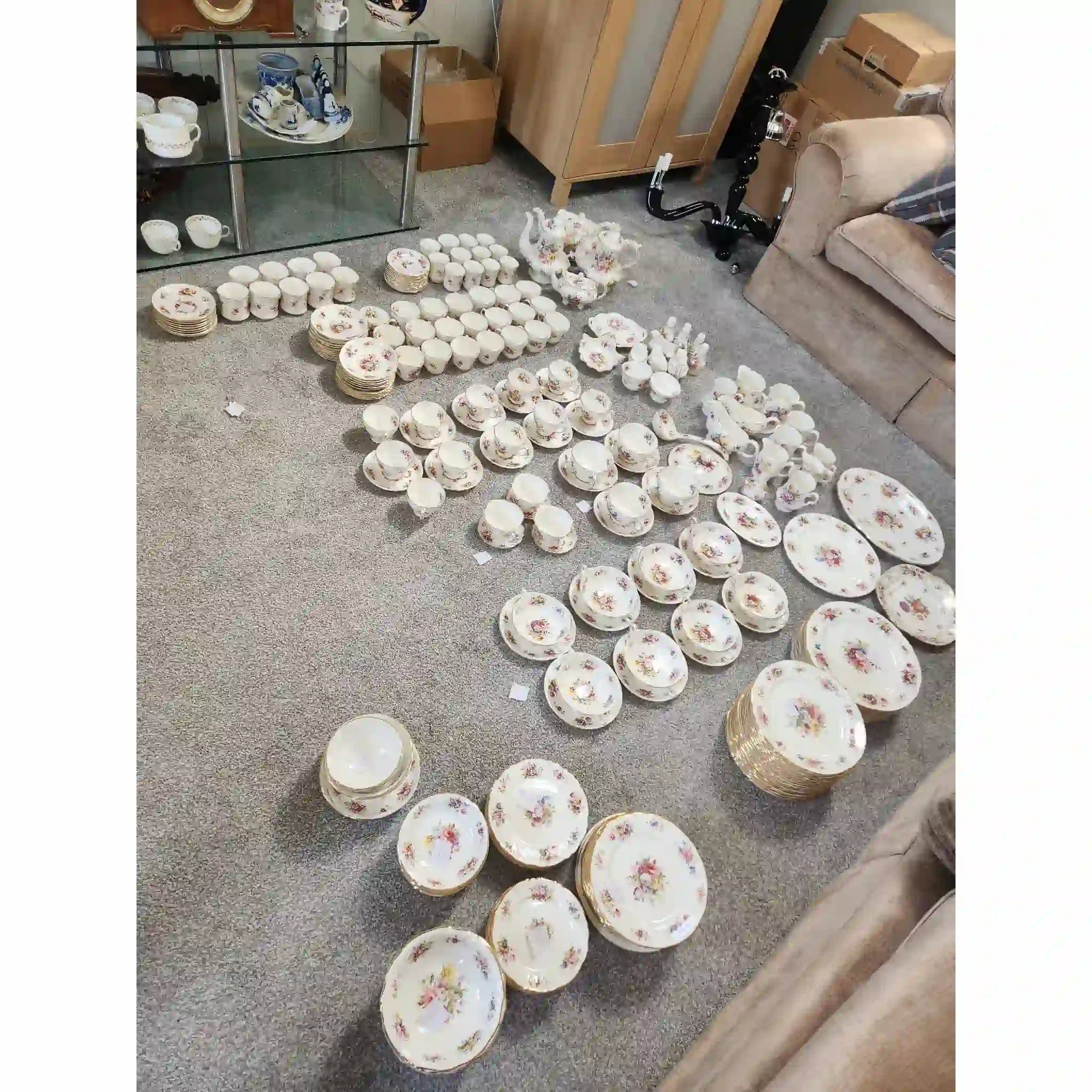 【ビンテージ】 ティーセット / Hammersley & Co. (ハマースレイ) / Howard Sprays (ハワード・スプレー) / Bone China / イギリス