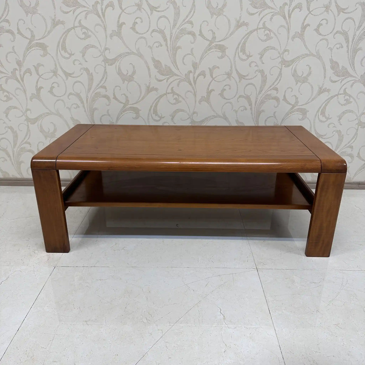 Karimoku Furniture / Center table (low table) / 1970s-80s / Fusion of Japanese traditional beauty, mid-century modern, solid appearance / [Vintage]