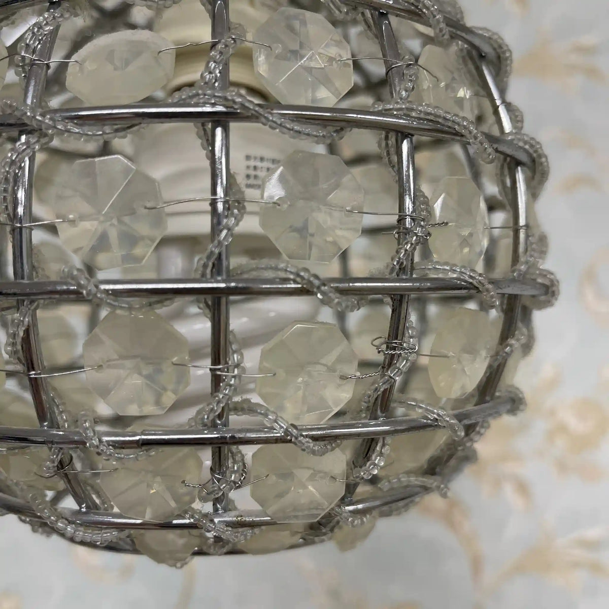 Pendant light (lighting) / elegant, glass beads, ceiling lighting, indirect lighting, mini chandelier / [Reuse]