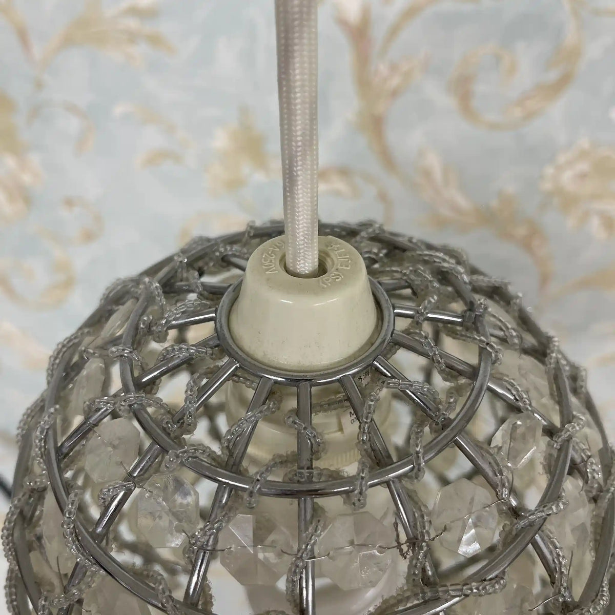 Pendant light (lighting) / elegant, glass beads, ceiling lighting, indirect lighting, mini chandelier / [Reuse]