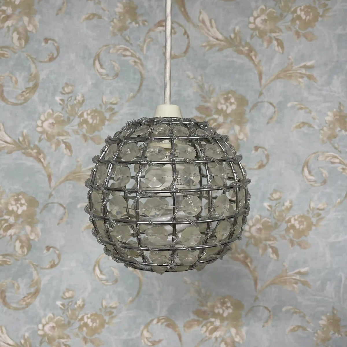 Pendant light (lighting) / elegant, glass beads, ceiling lighting, indirect lighting, mini chandelier / [Reuse]