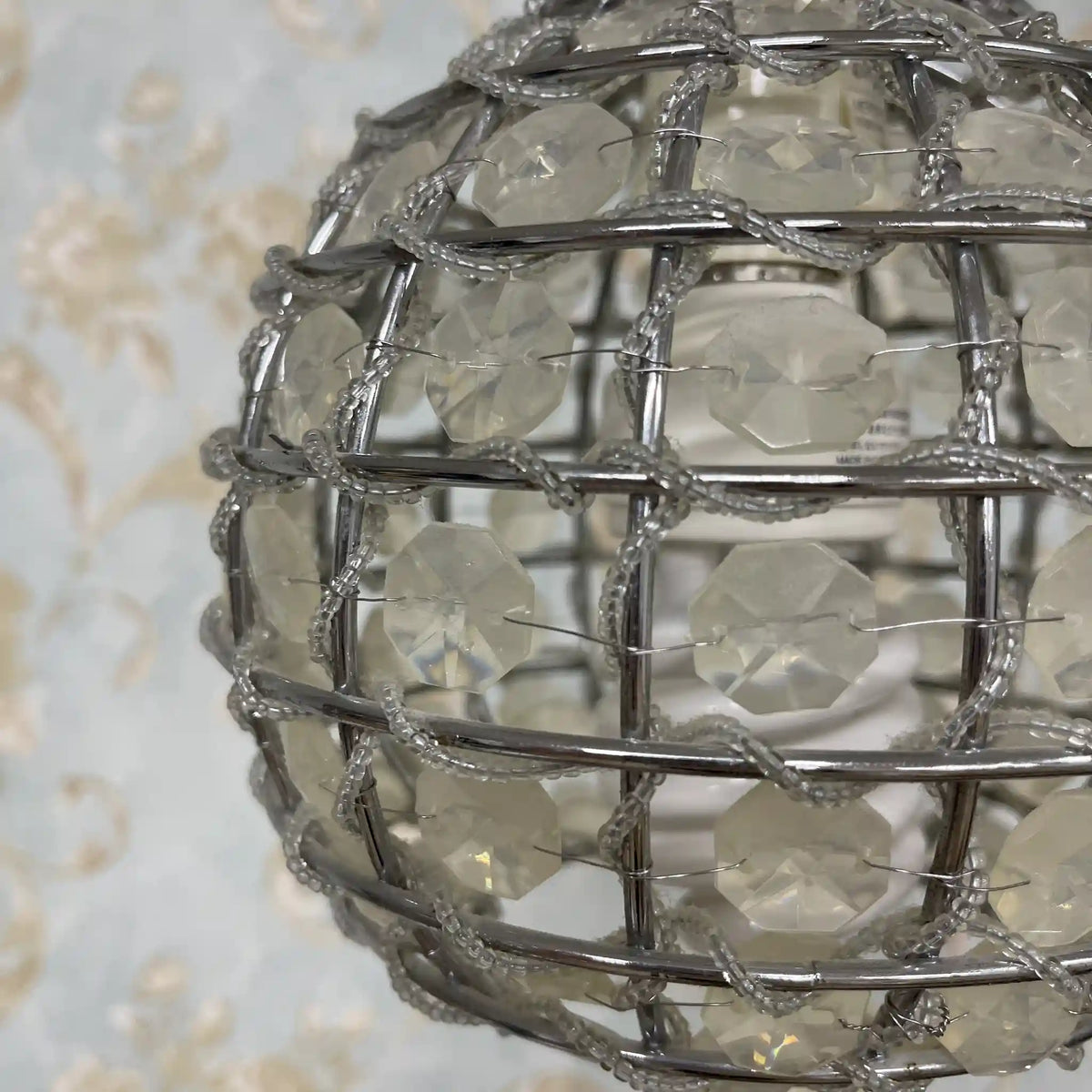 Pendant light (lighting) / elegant, glass beads, ceiling lighting, indirect lighting, mini chandelier / [Reuse]